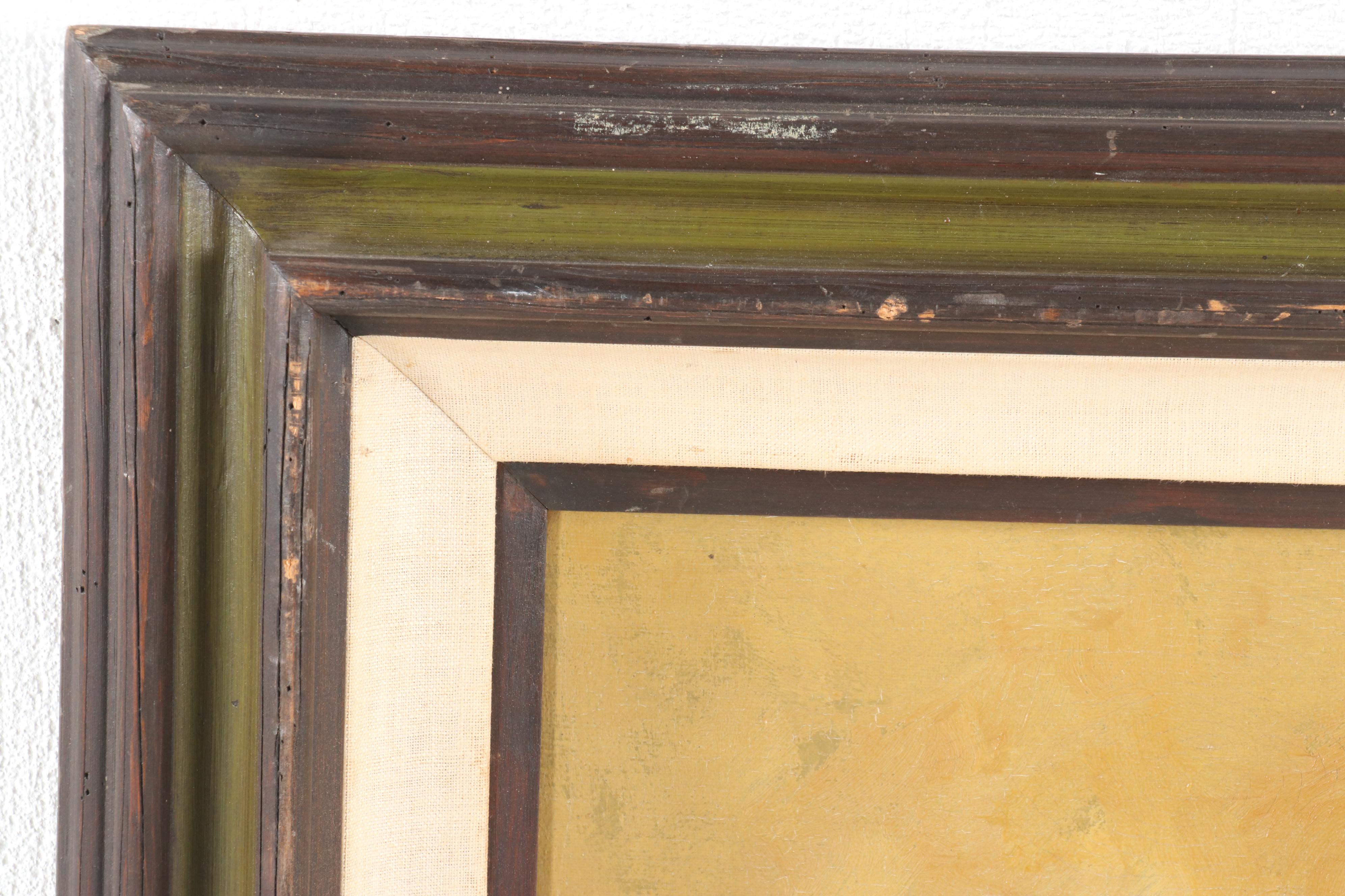 Burgy Harbor Scene Oil Painting