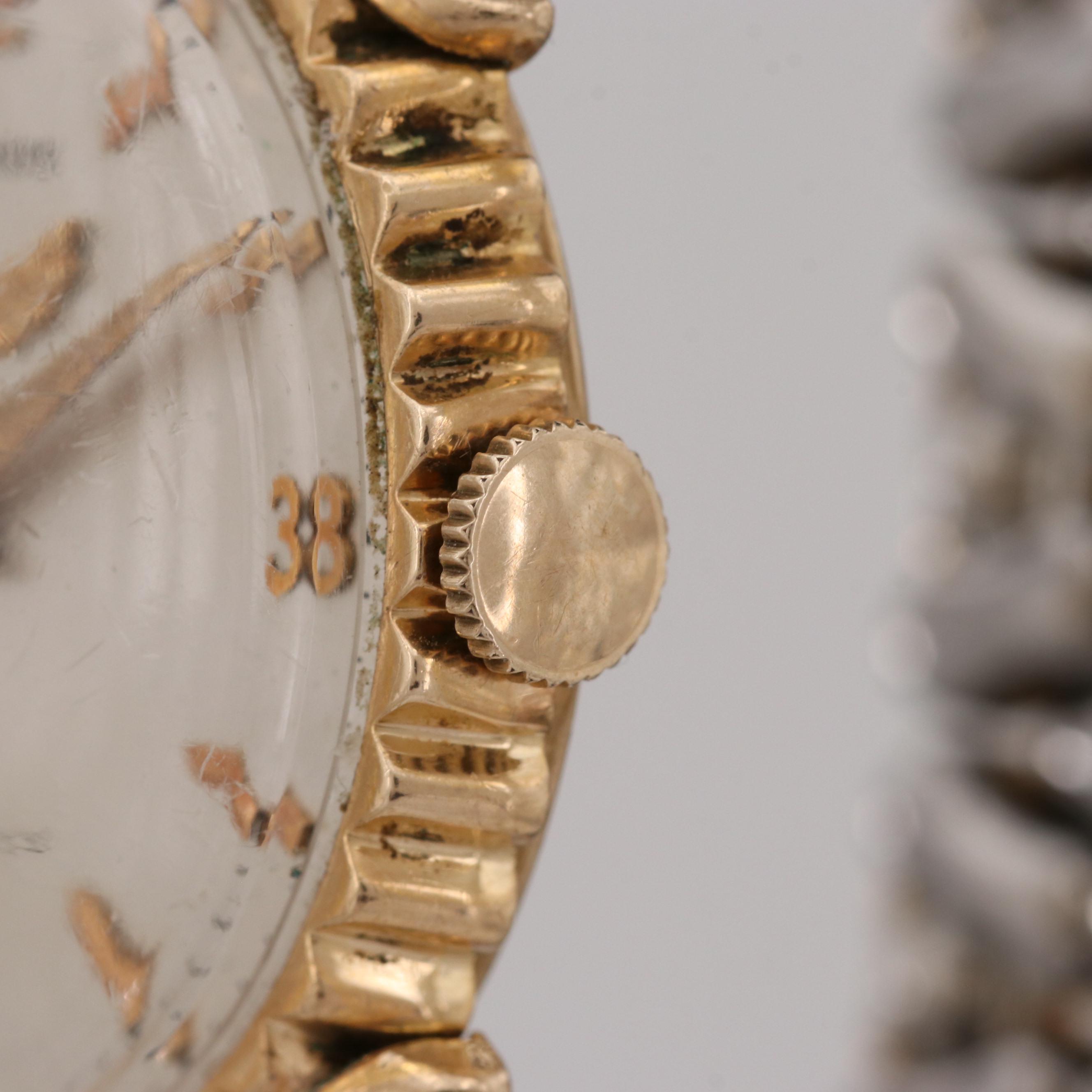 Benrus 10K Gold Filled Watch With Fancy Bezel