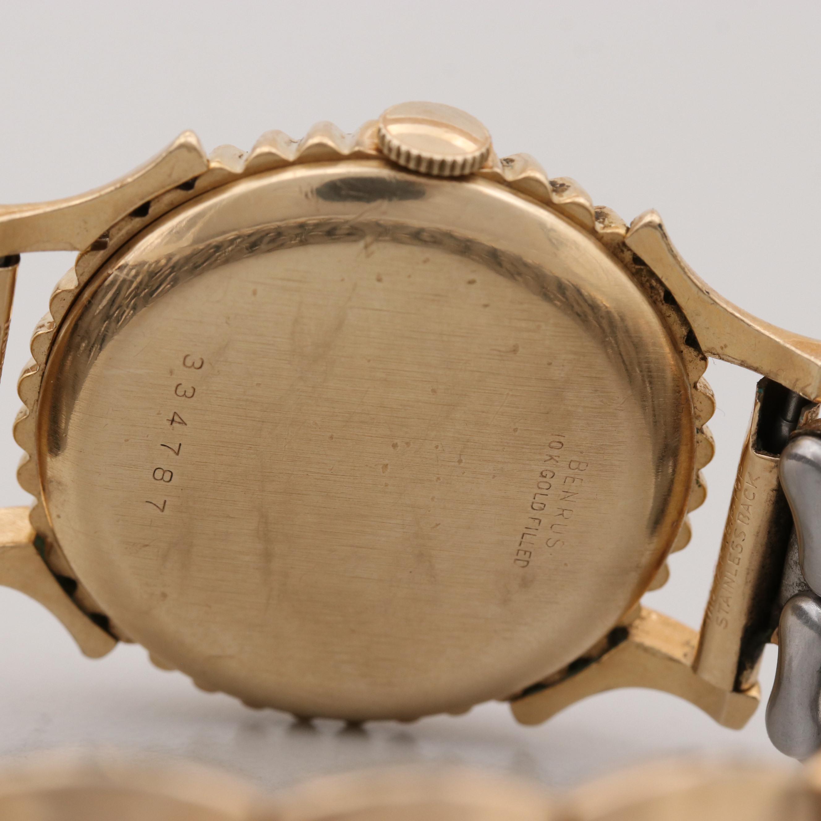 Benrus 10K Gold Filled Watch With Fancy Bezel
