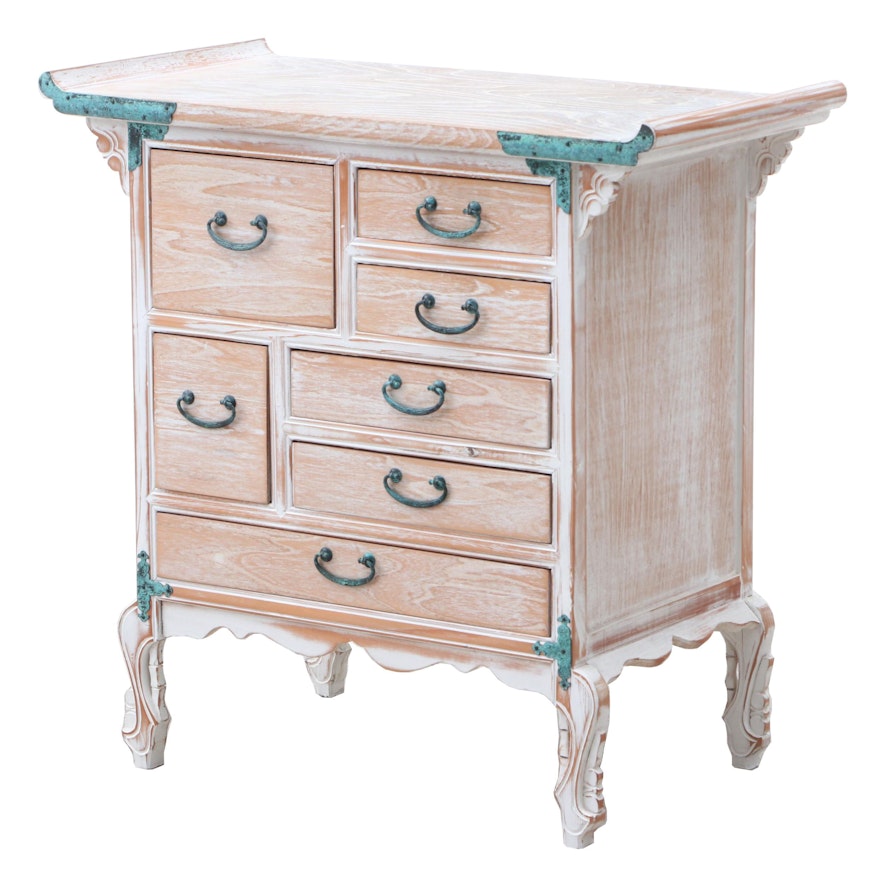 Chinese Inspired Chest of Drawers Accent Table