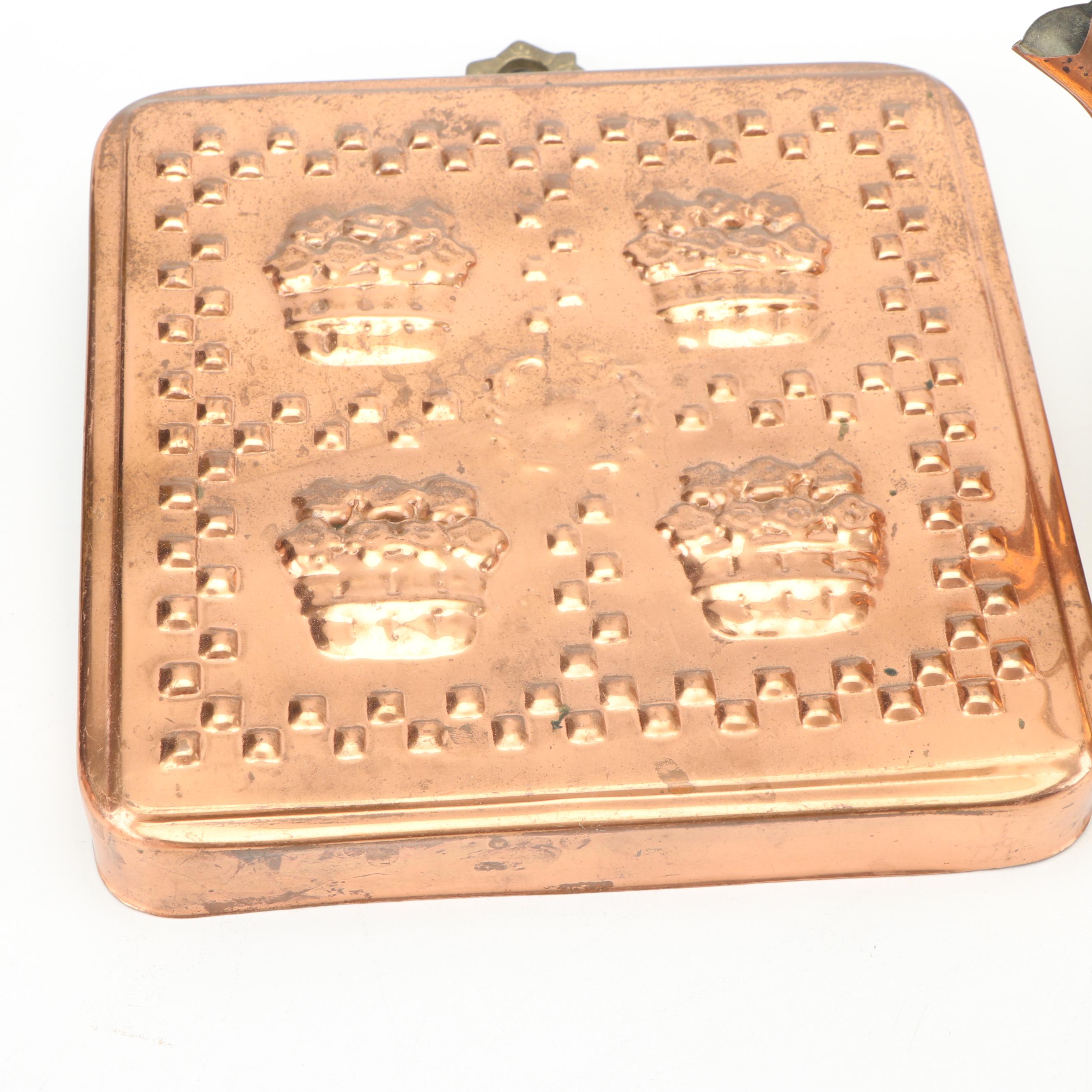 Paul Revere Copper Tea Kettle with Other Kitchenware