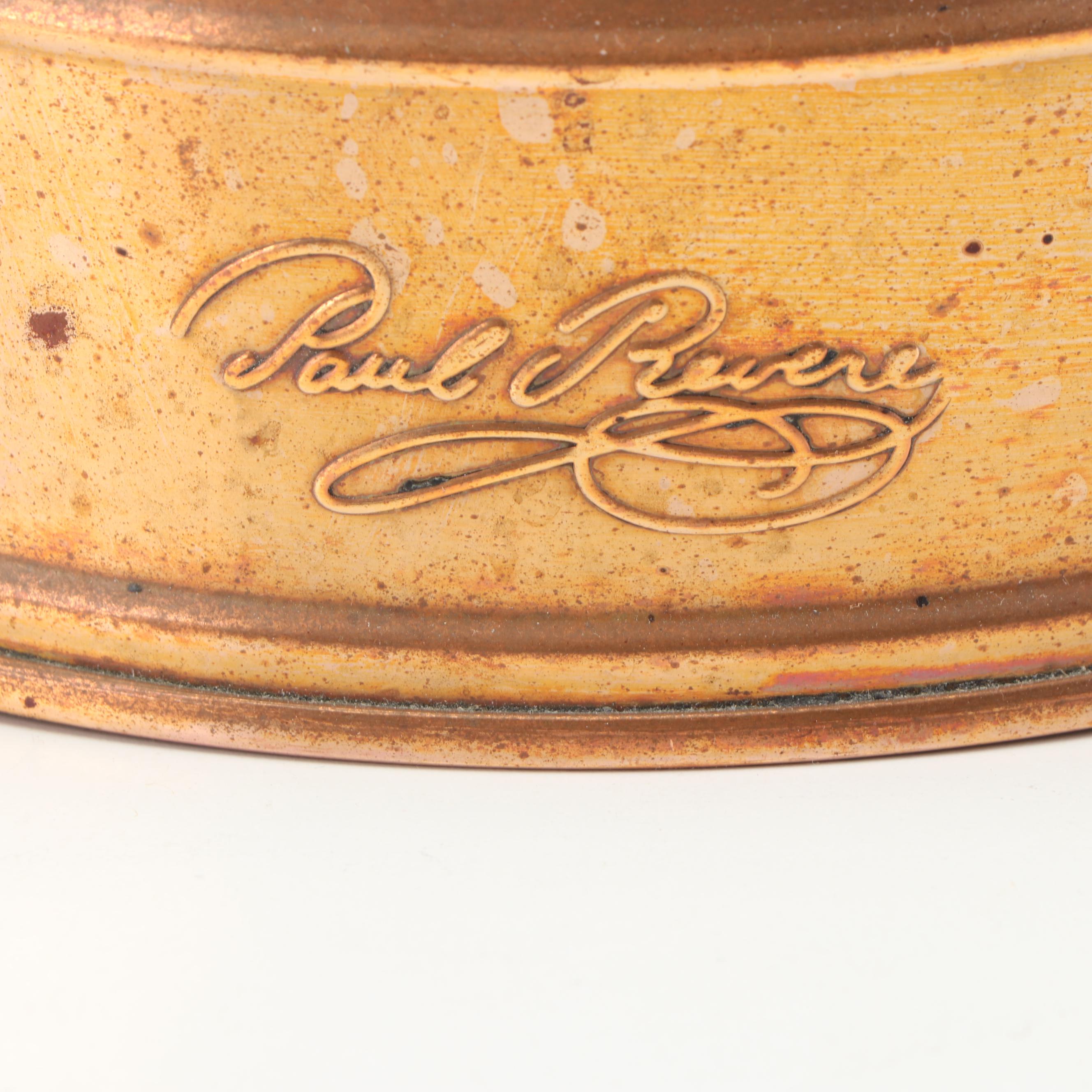 Paul Revere Copper Tea Kettle with Other Kitchenware