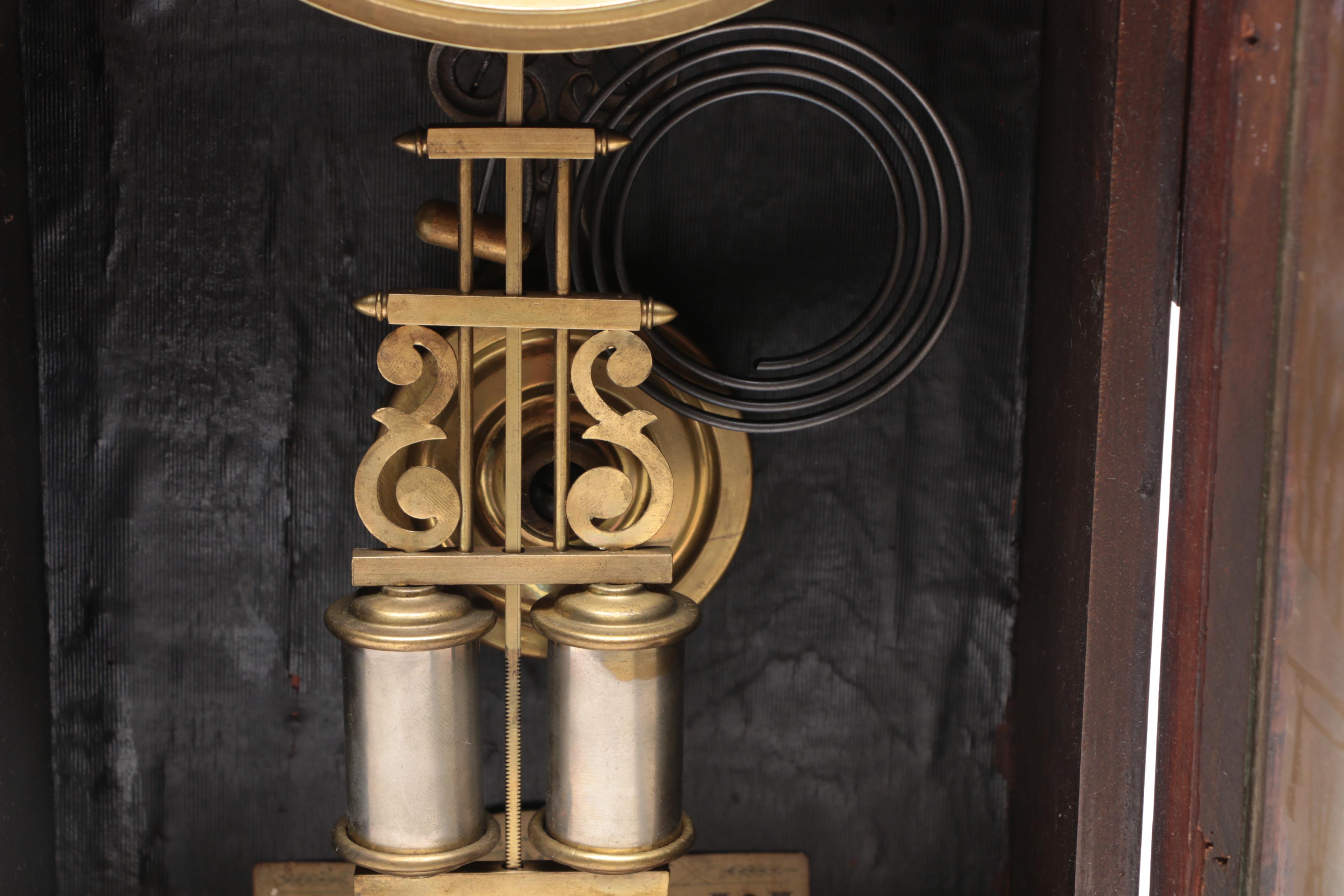 Ansonia "King" Walnut Mantel Clock, Late 19th to Early 20th Century