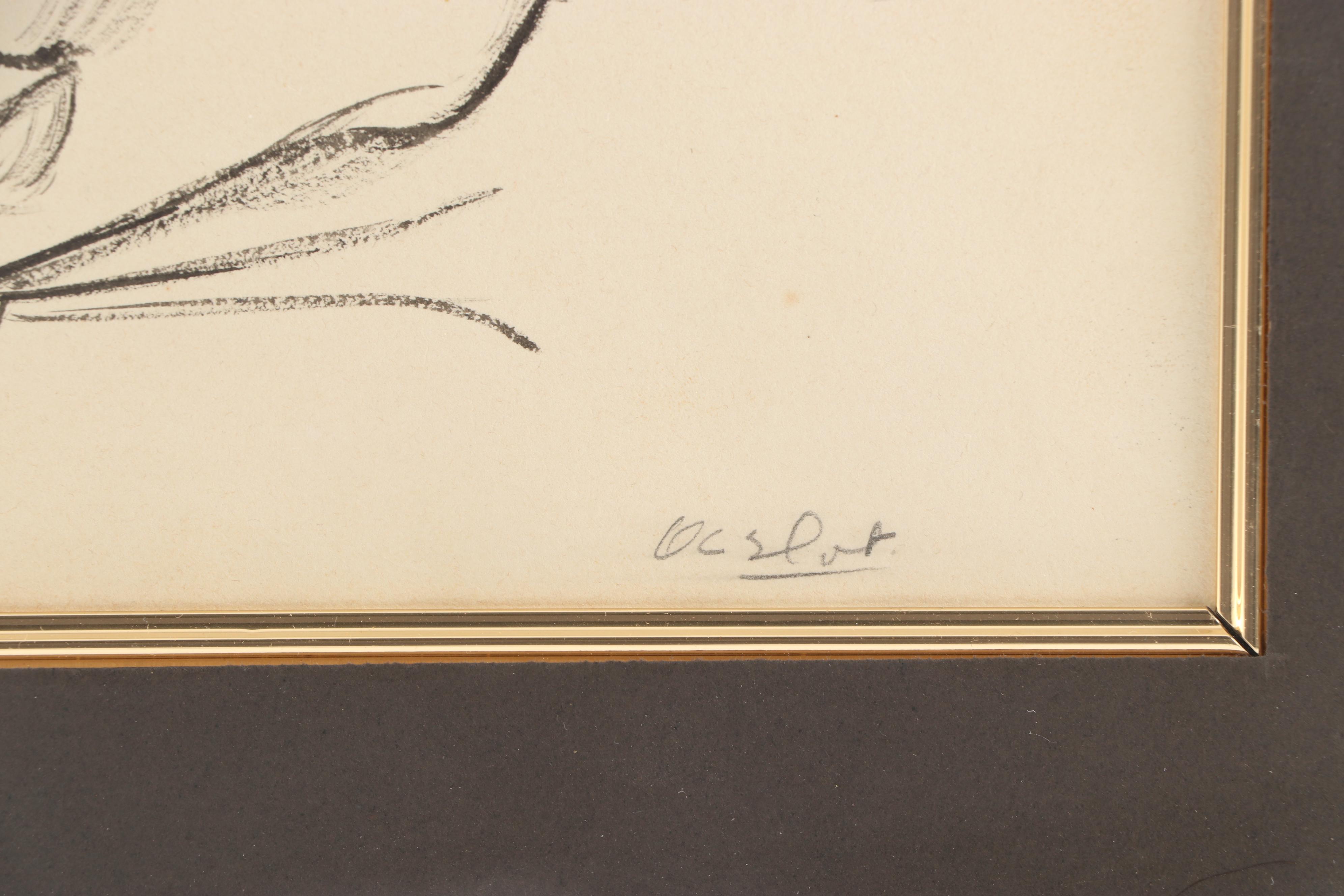 George Sklar Ink Painting "Ocelot"