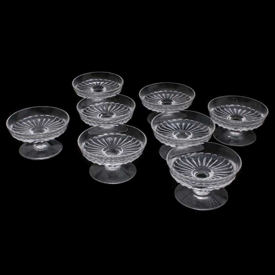 Heisey Glass Narrow Flute Footed Nut Dish Set