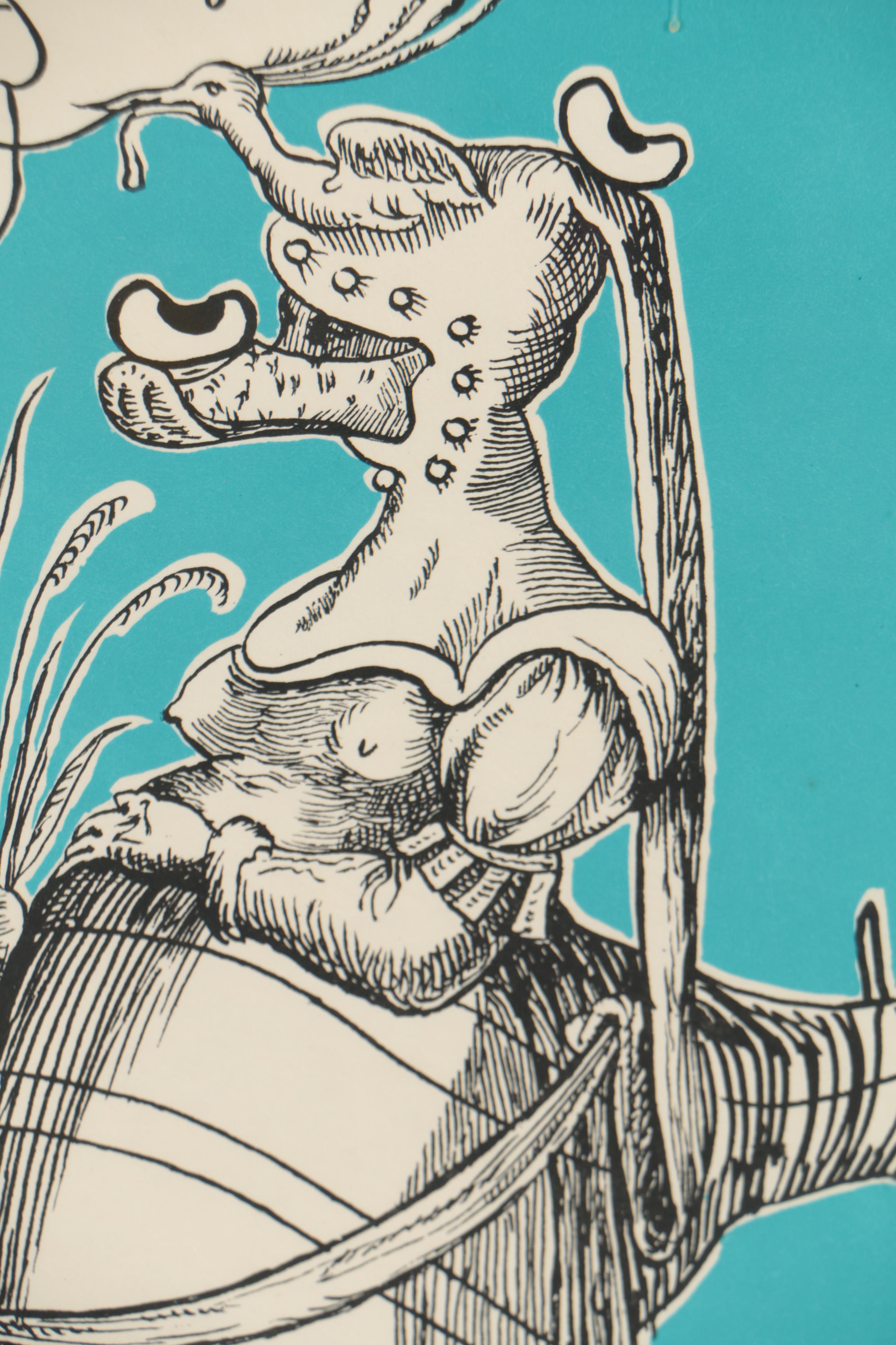 Salvador Dalí 1973 Lithograph from "Les Songes Drolatiques de Pantagruel"