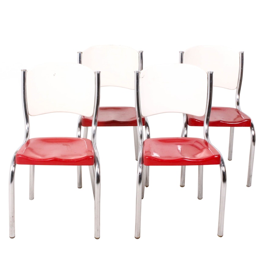 Enameled Metal Chairs, Vintage