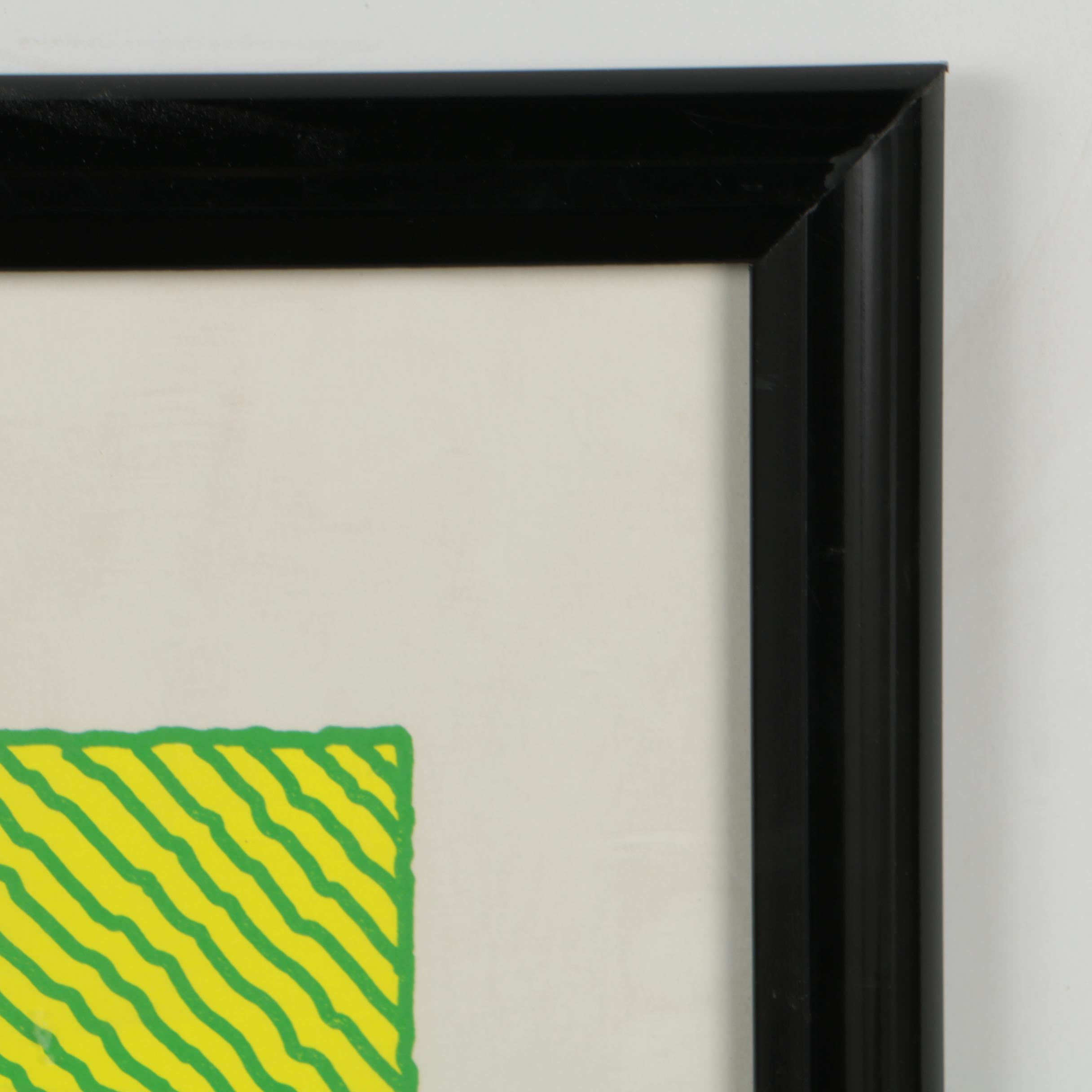 Henry Pearson Late 20th Century Op Art Serigraph