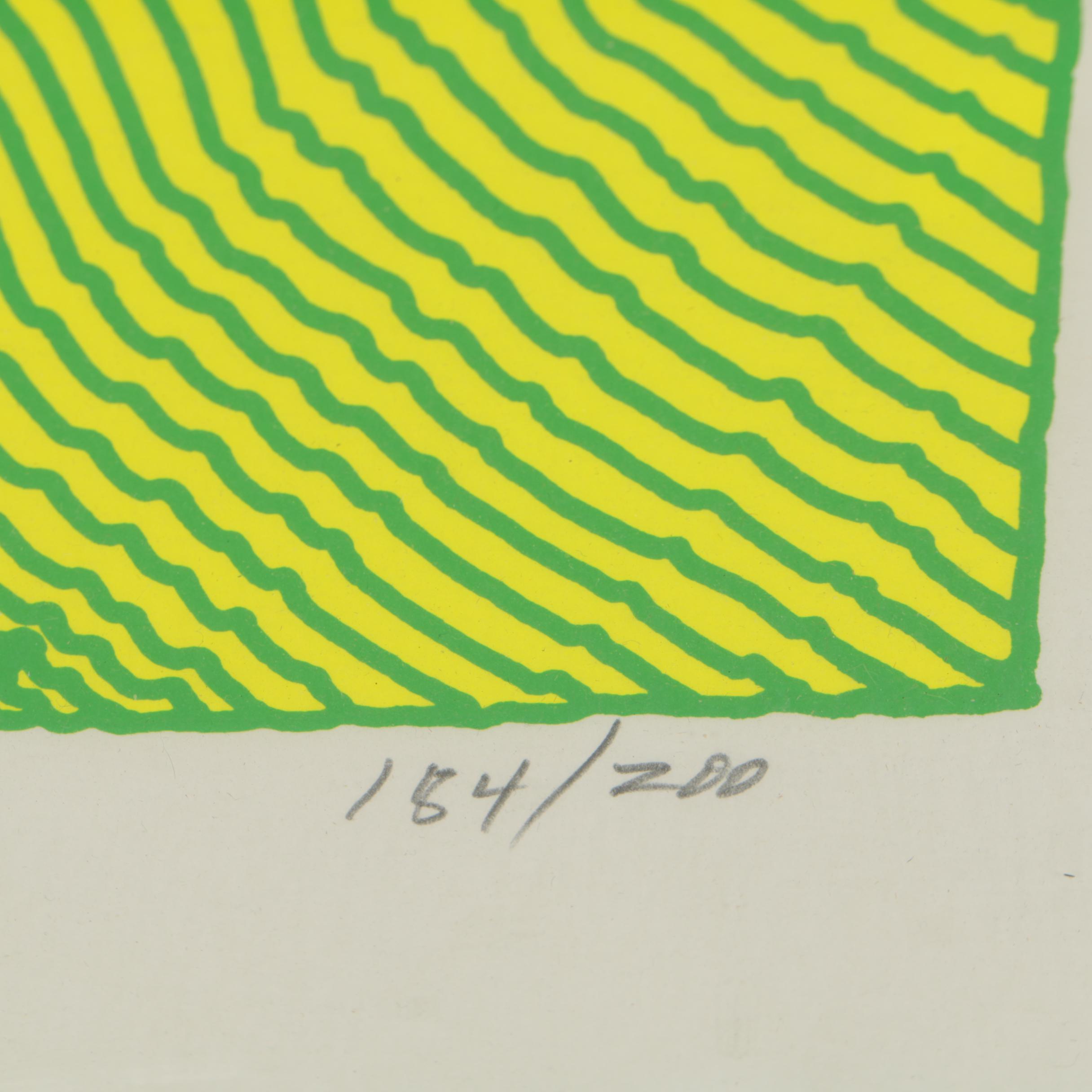 Henry Pearson Late 20th Century Op Art Serigraph