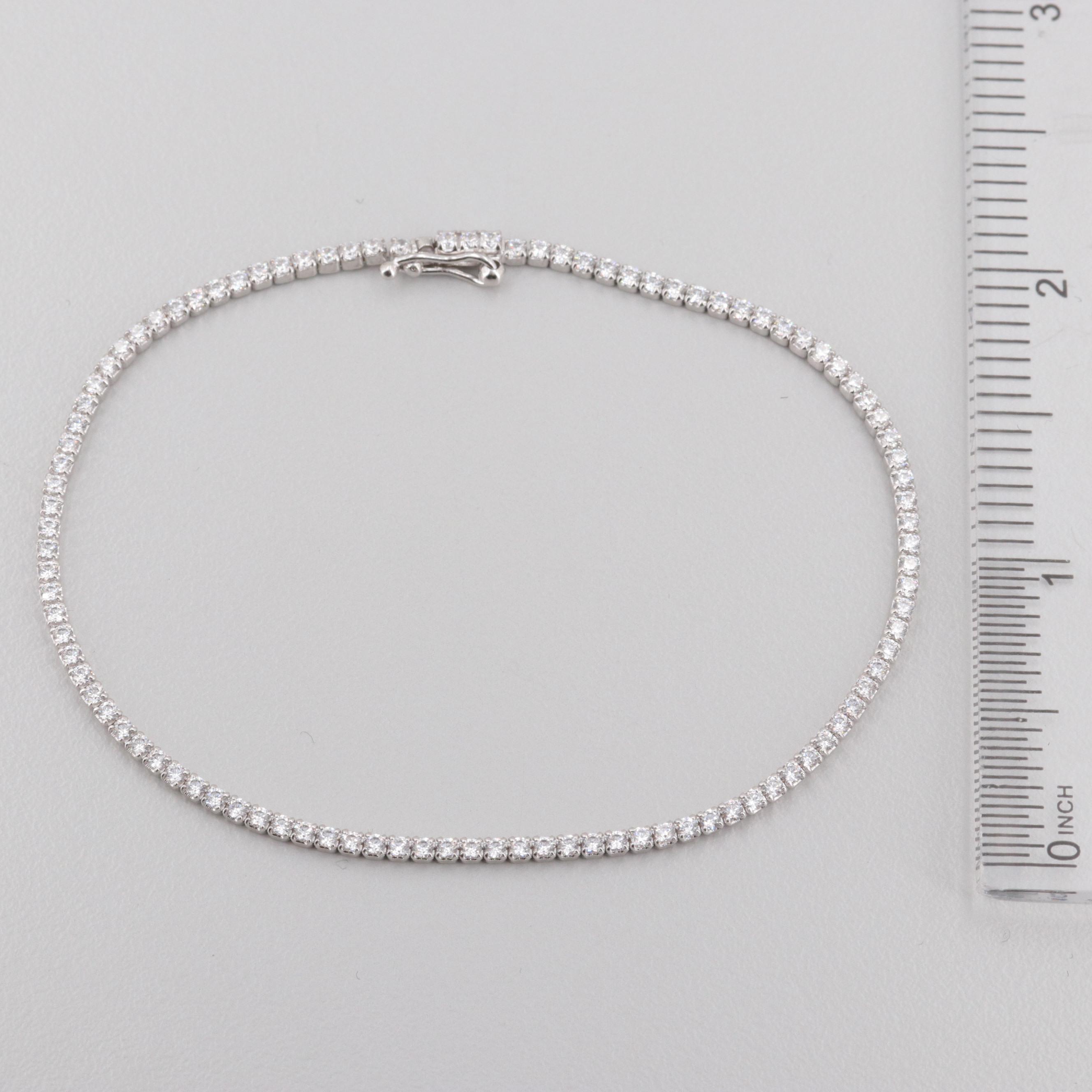 Sterling Silver Cubic Zirconia Bracelet
