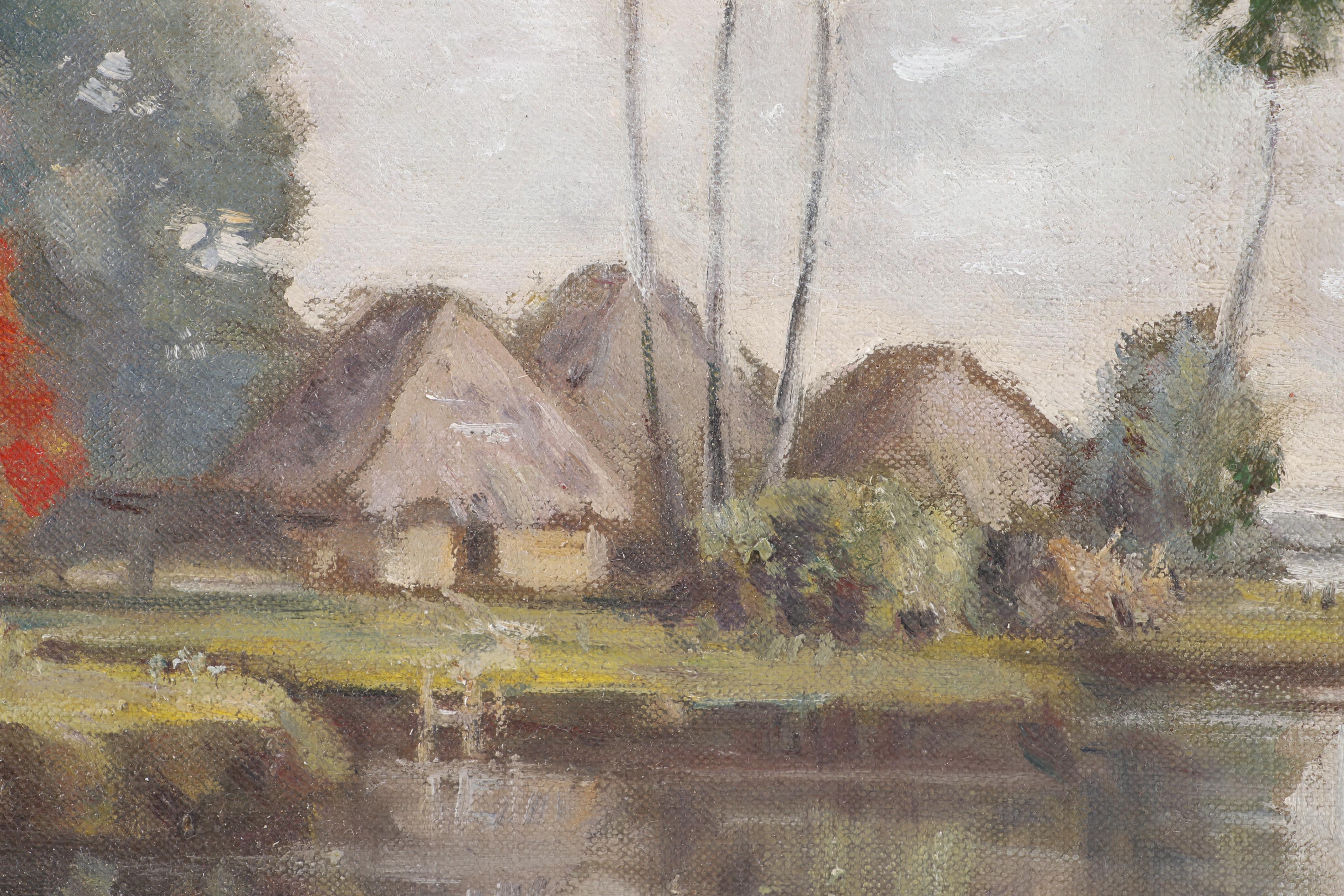 B. Majumdar Indian/Bangladeshi Landscape Oil Paintings