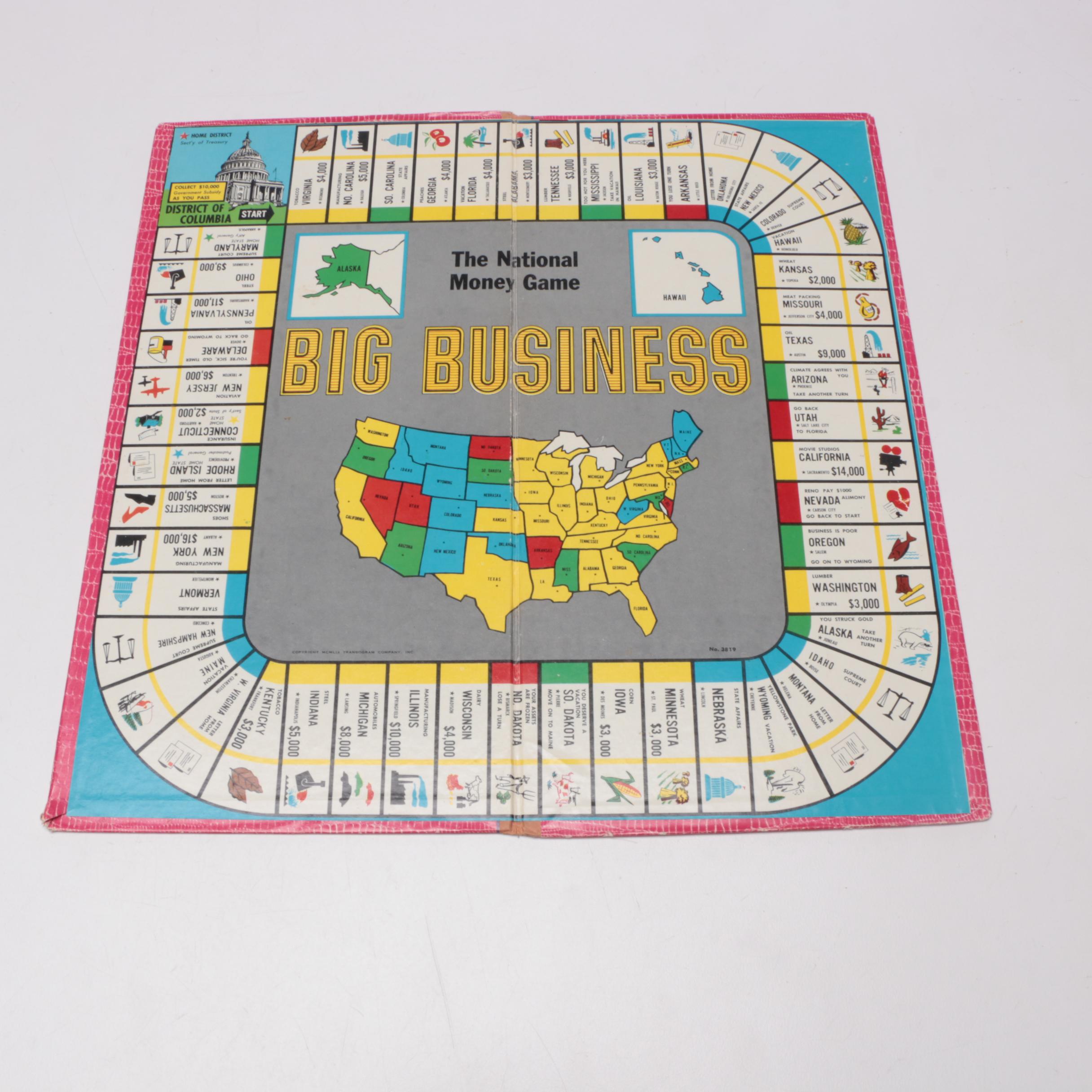 Vintage Tom Thumb Metal Toy Cash Register and Big Business Game Board