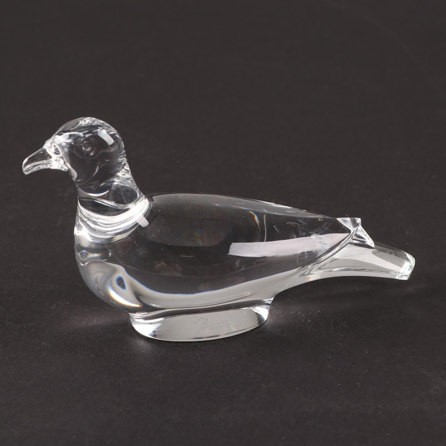 Baccarat Crystal Turtle Dove Figurine