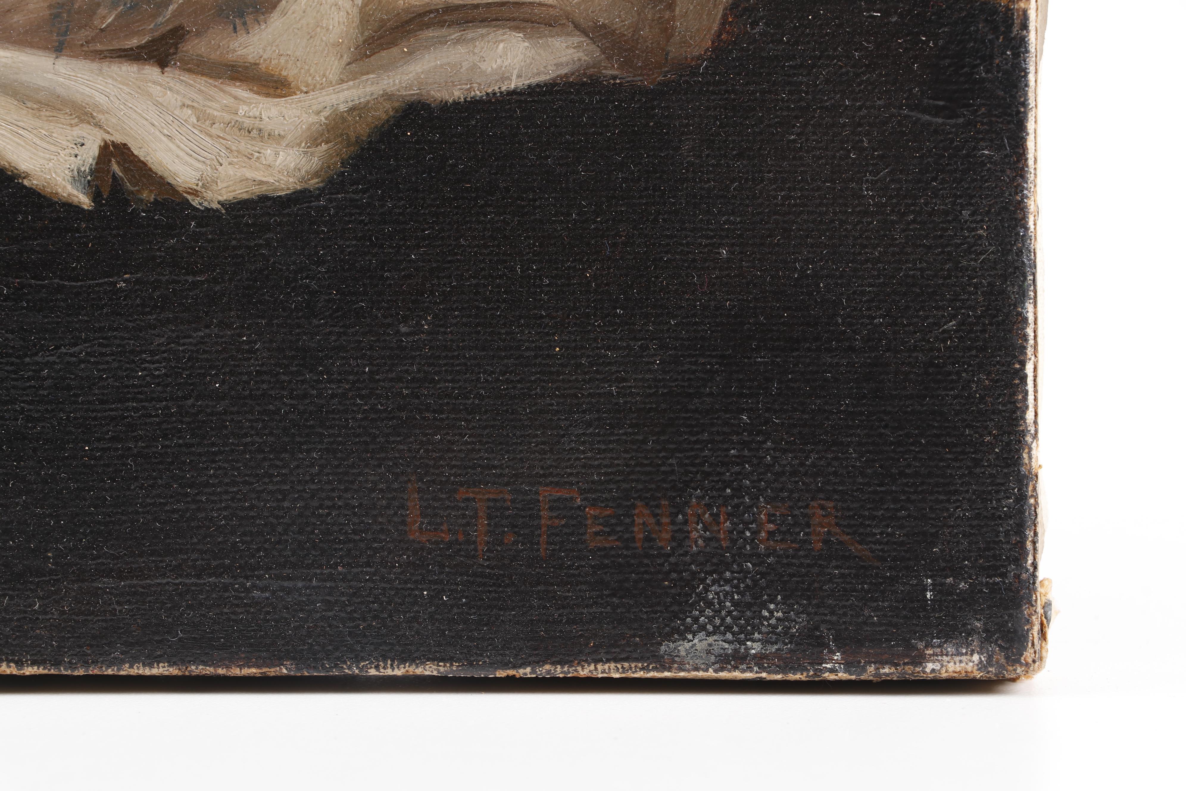 L. T. Fenner Oil Painting of Young Girl