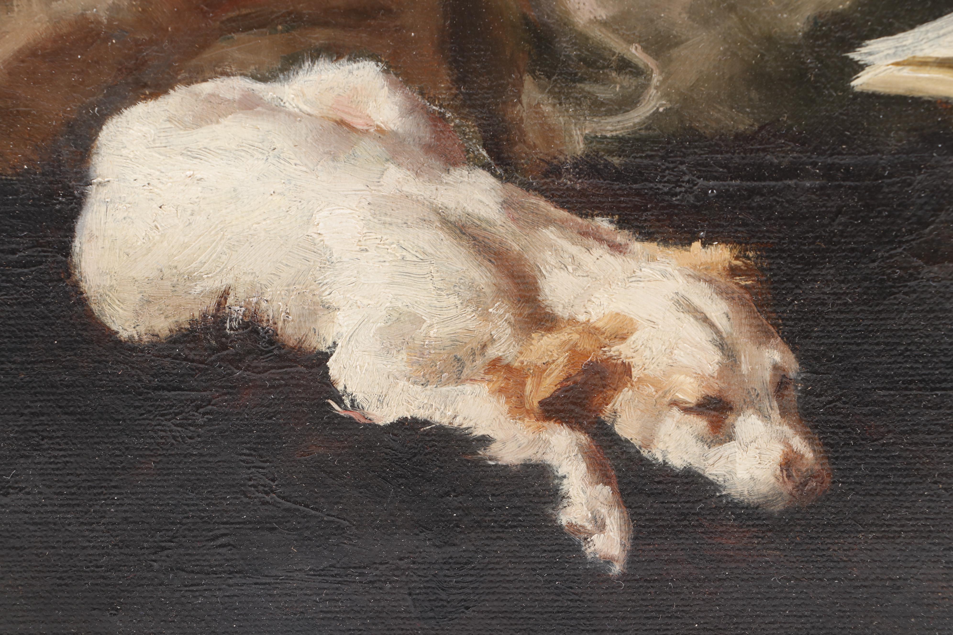 L. T. Fenner Oil Painting of Young Girl