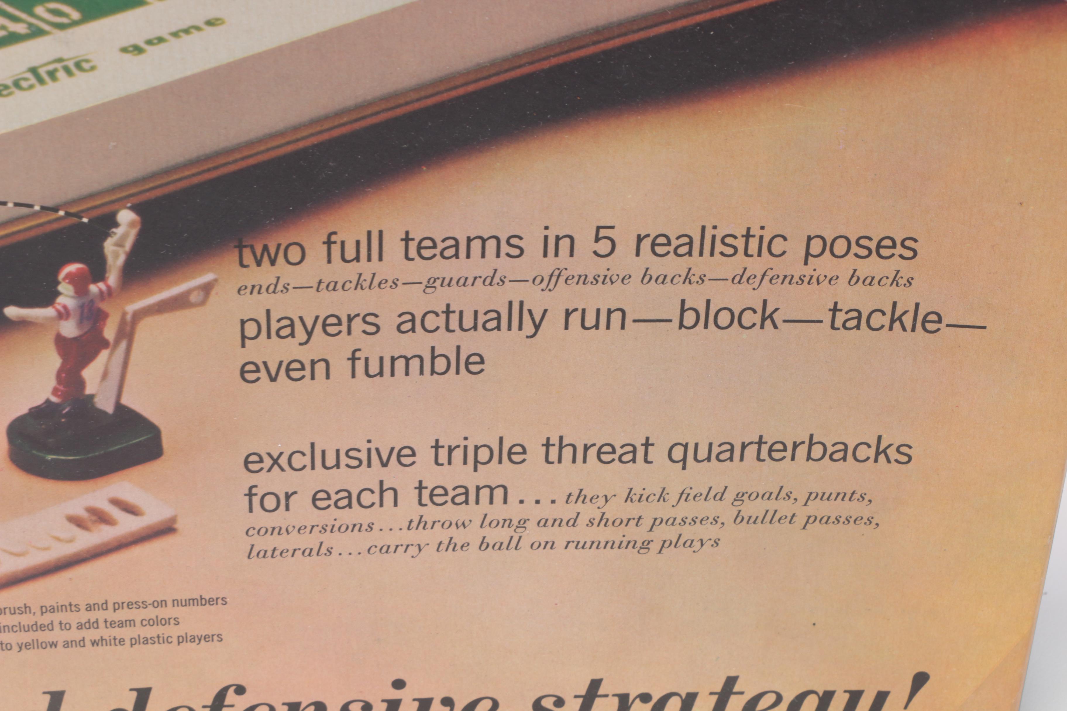 Vintage Tudor Tru-Action Electric Football Table Top Game