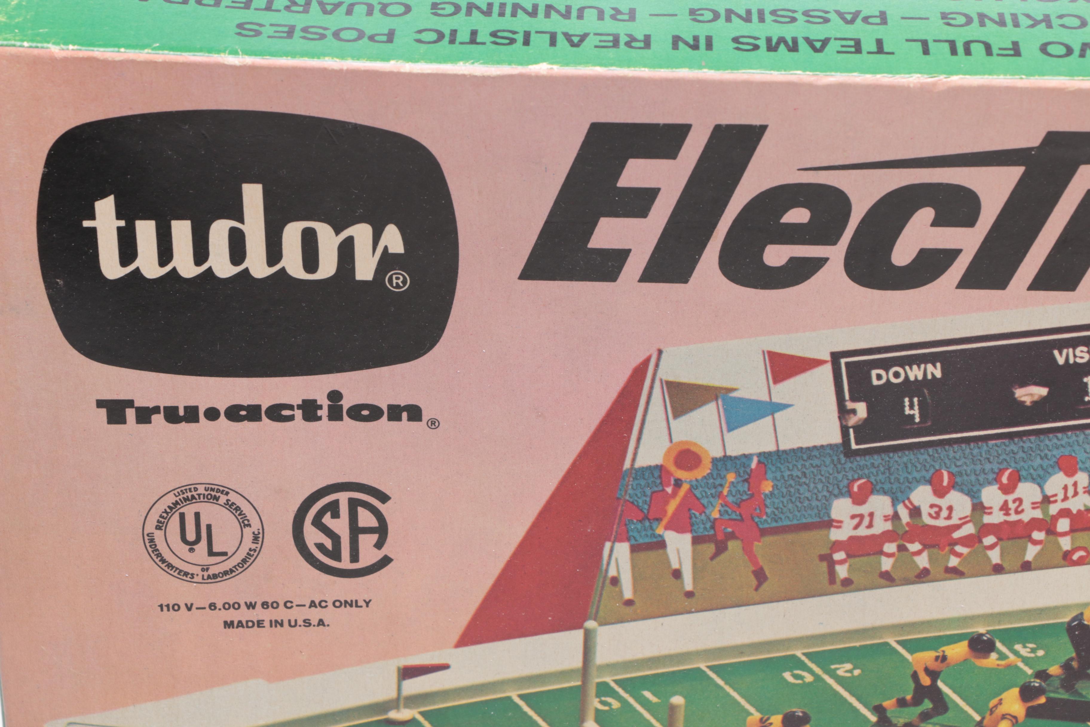 Vintage Tudor Tru-Action Electric Football Table Top Game