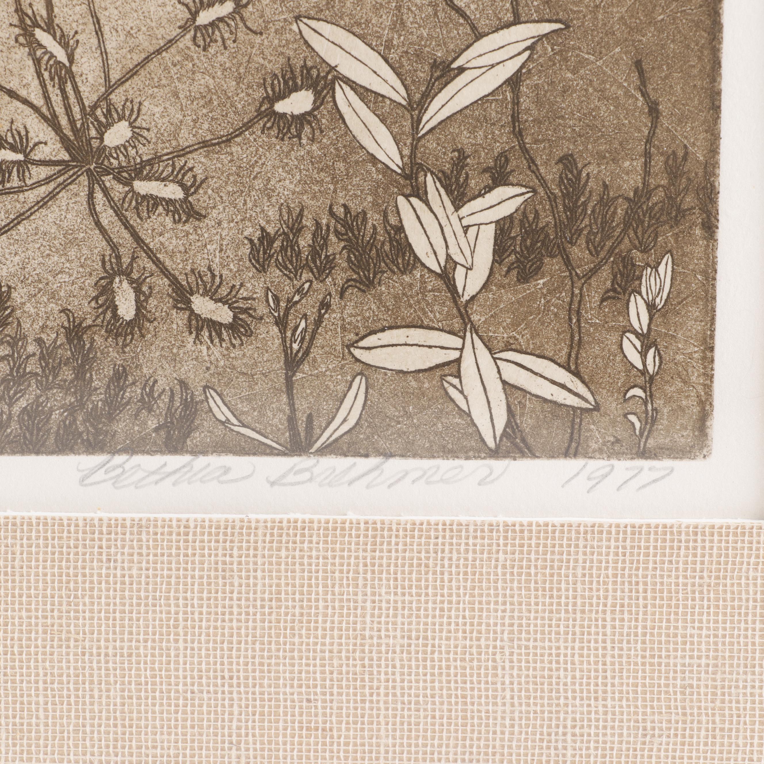 Bethia Brehmer Engraving "Heron", 1977