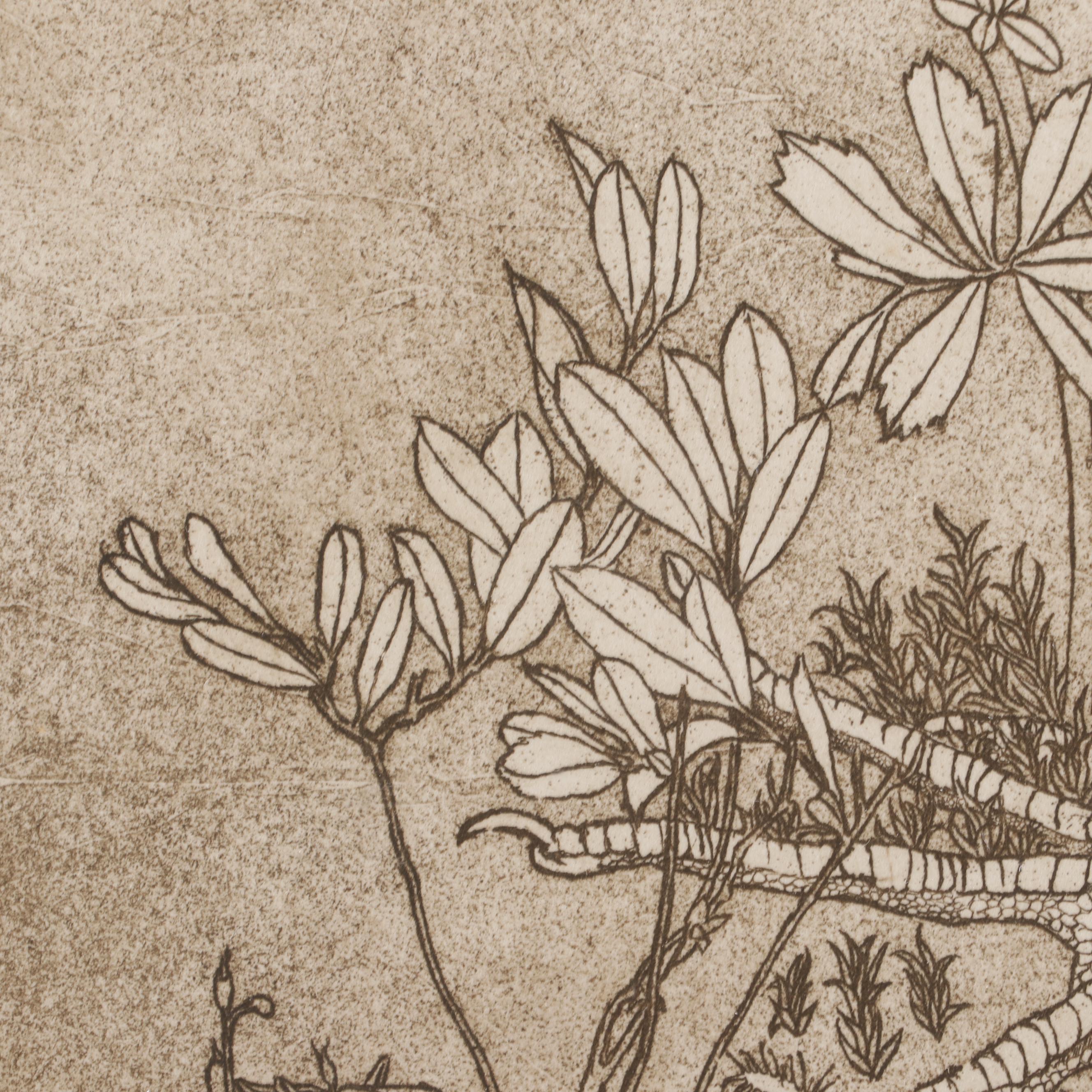 Bethia Brehmer Engraving "Heron", 1977