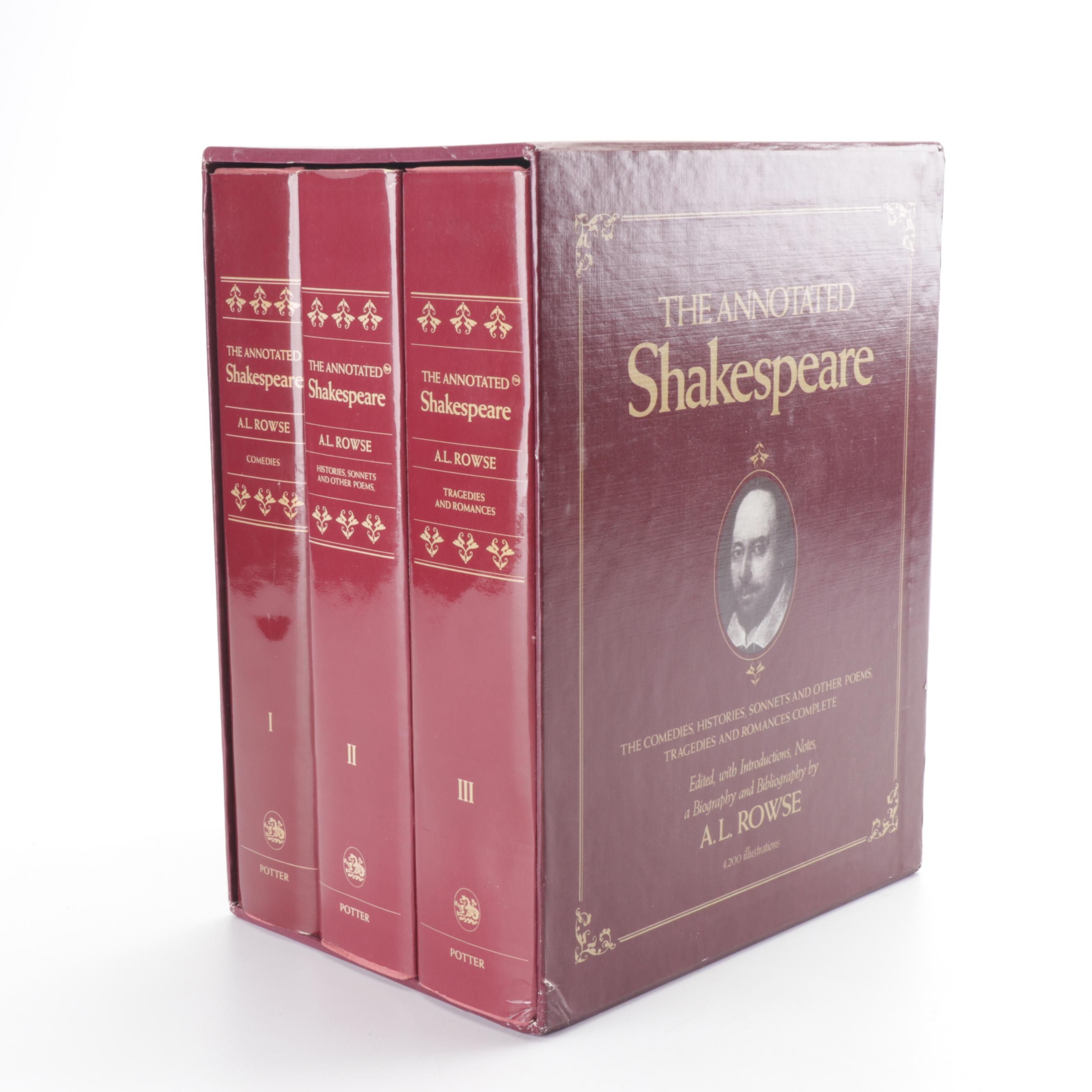 "The Annotated Shakespeare" Set with Notes by A.L. Rowse, 1978