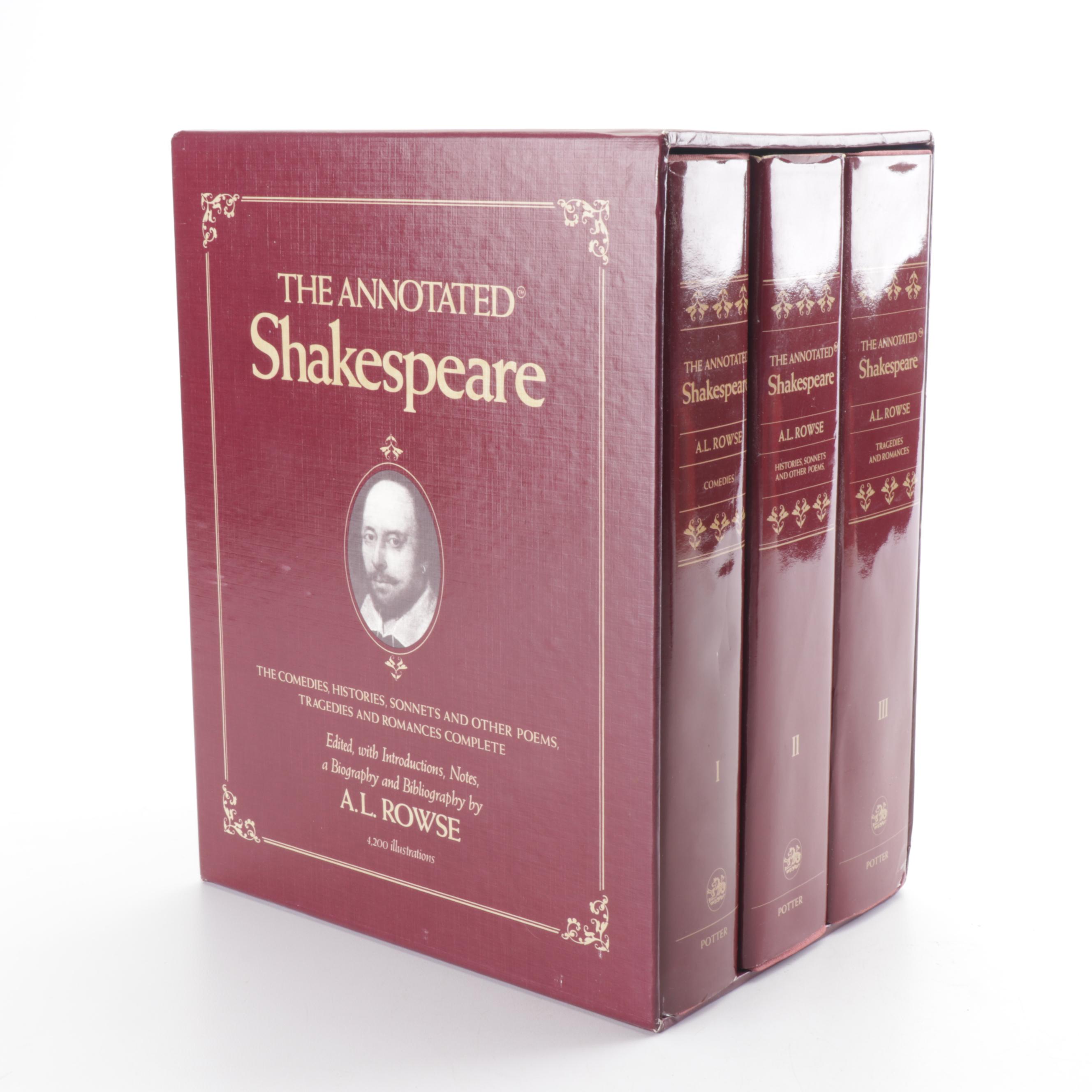 "The Annotated Shakespeare" Set with Notes by A.L. Rowse, 1978