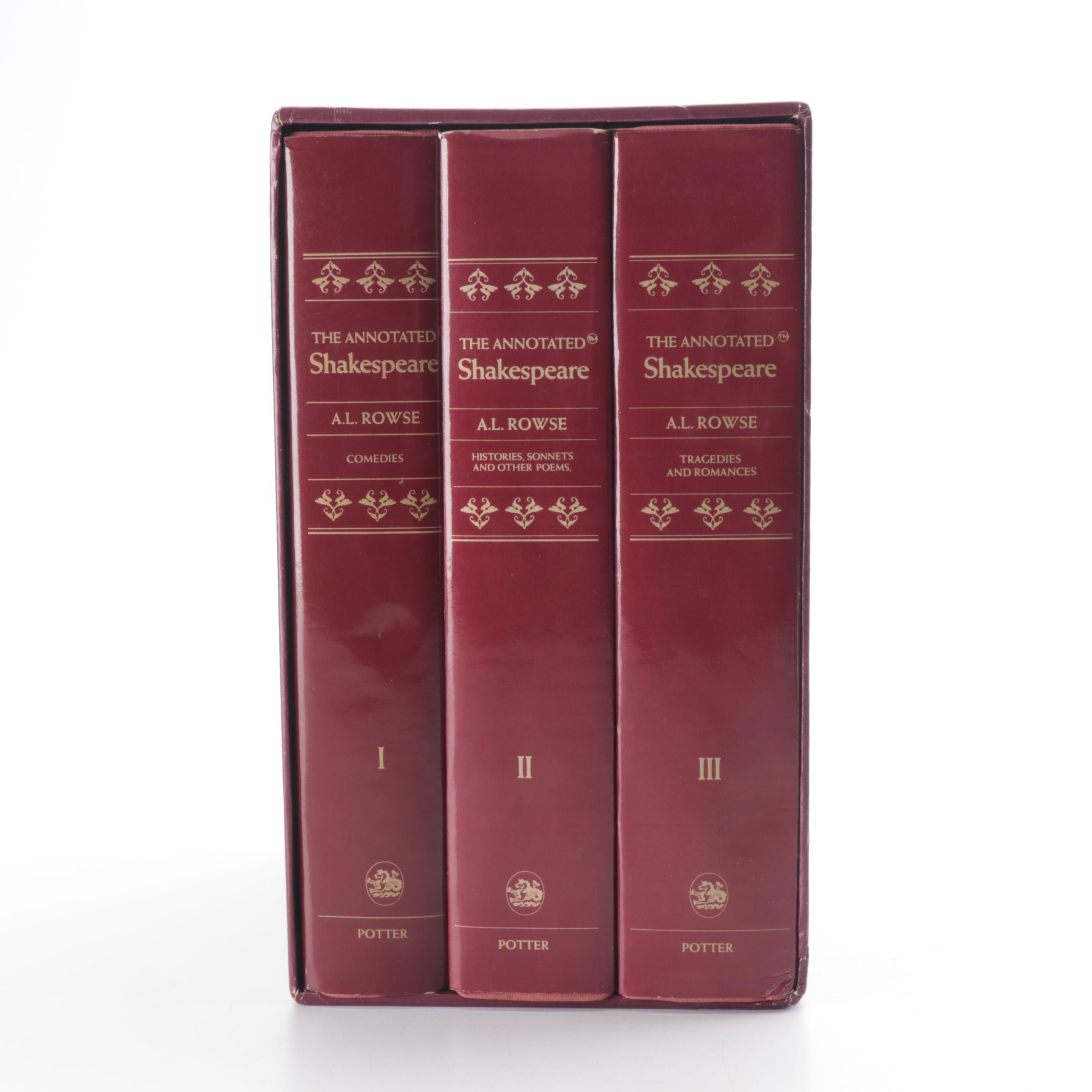 "The Annotated Shakespeare" Set with Notes by A.L. Rowse, 1978