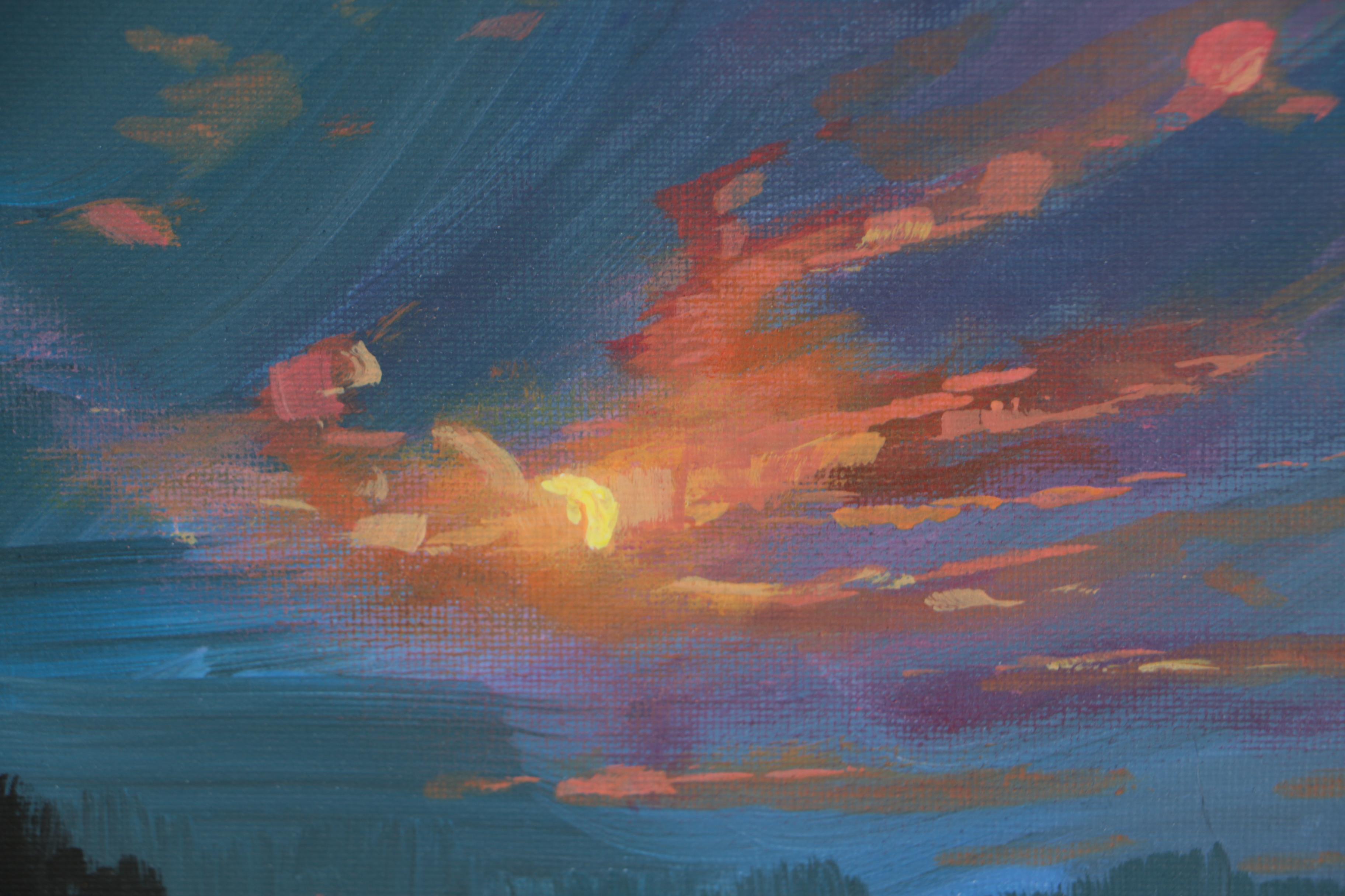 Douglas "Bumo" Johnpeer Oil Painting "The Road Home"