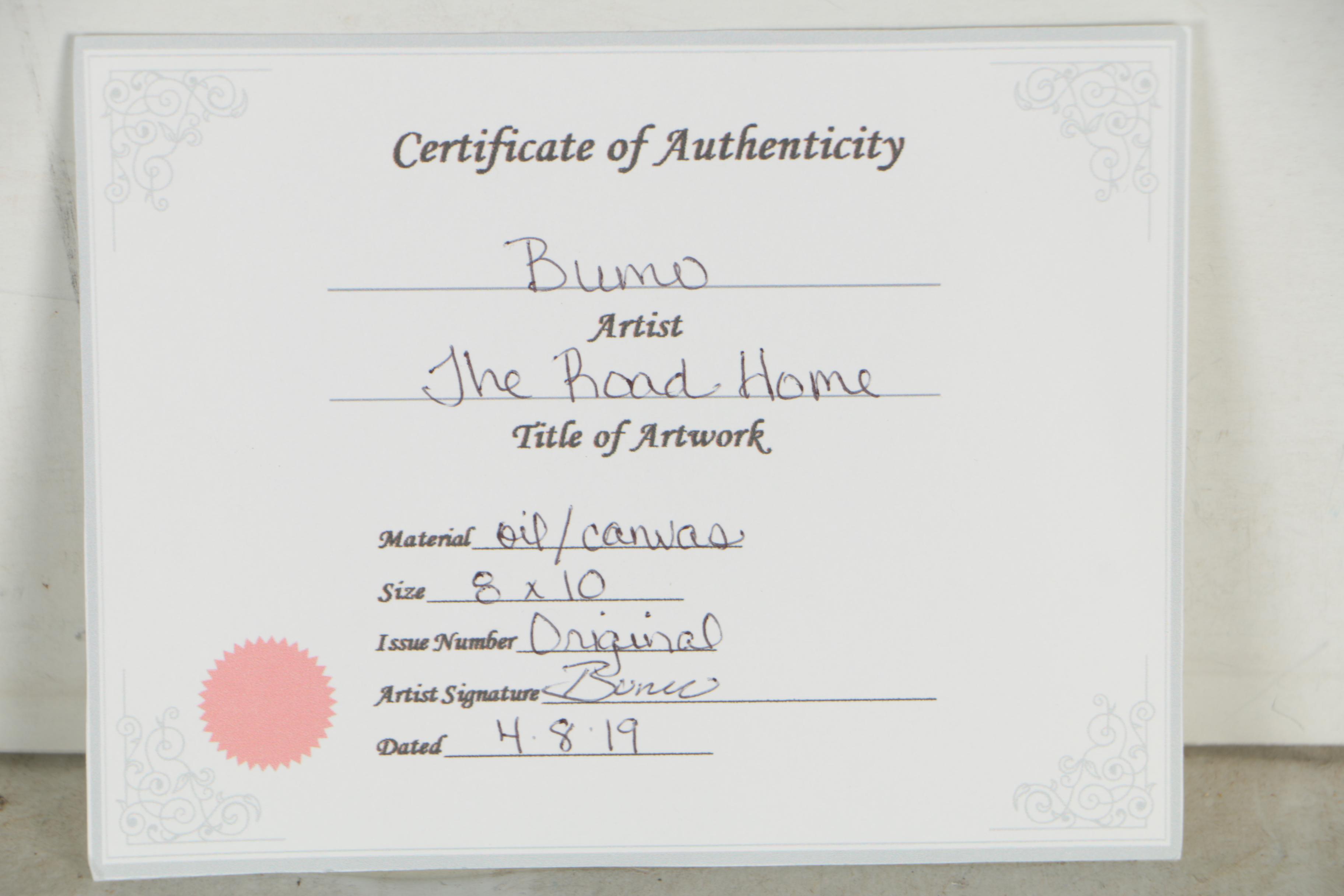 Douglas "Bumo" Johnpeer Oil Painting "The Road Home"