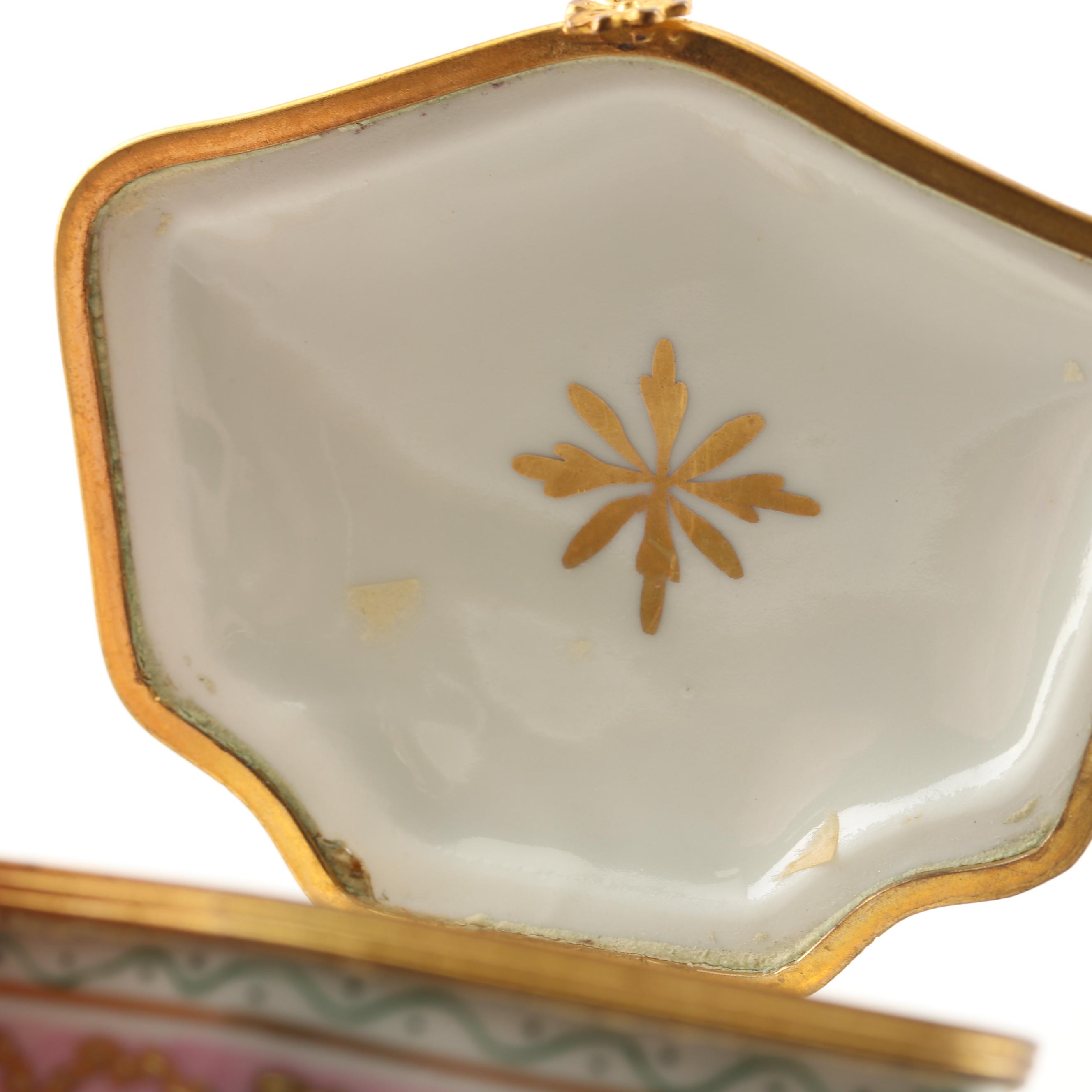 Hand-Painted Parisian Porcelain Trinket Box