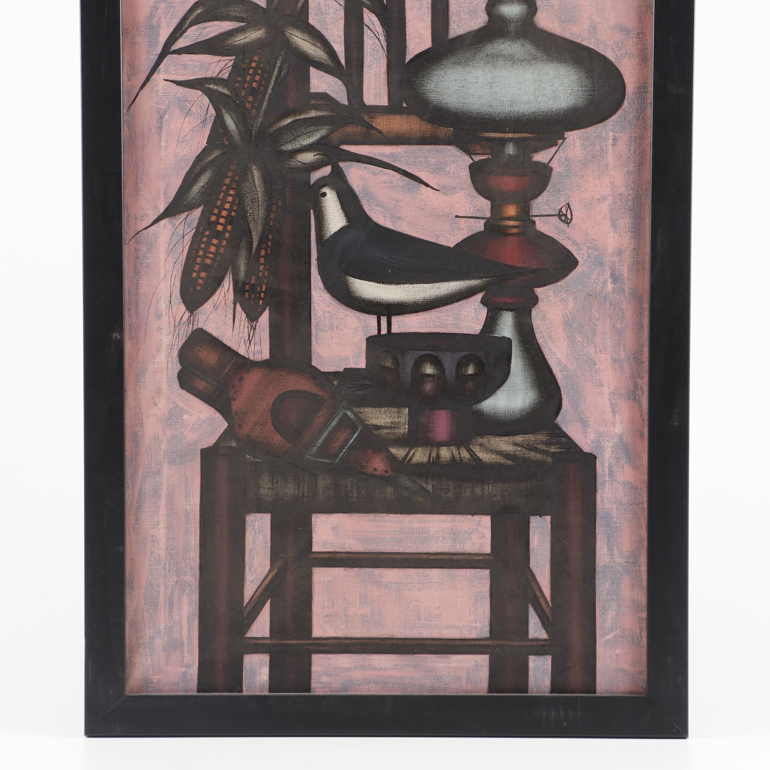 D.H. Savigne Surreal Still Life Oil Painting