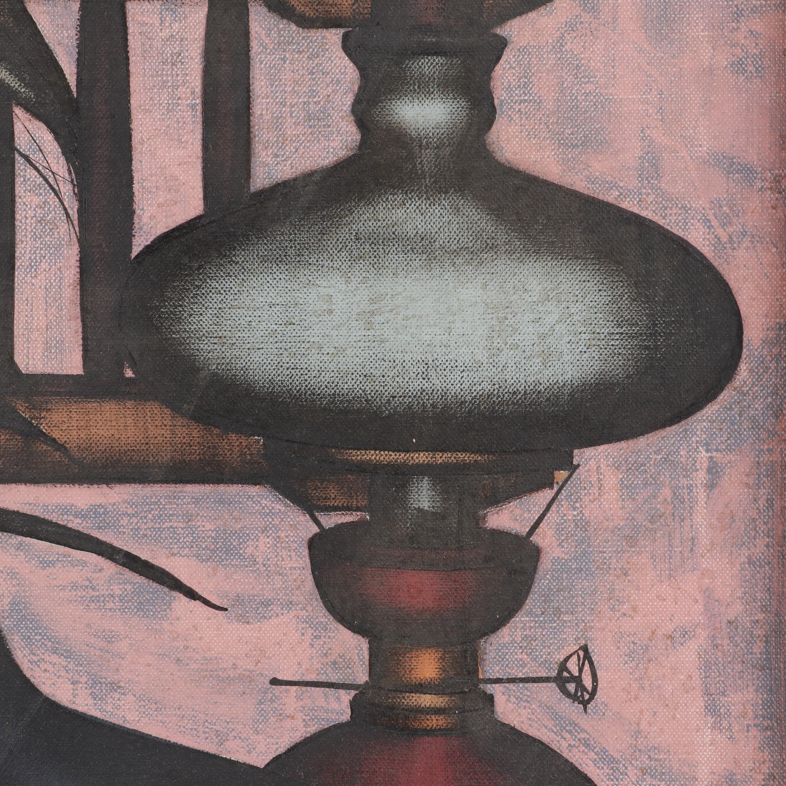 D.H. Savigne Surreal Still Life Oil Painting