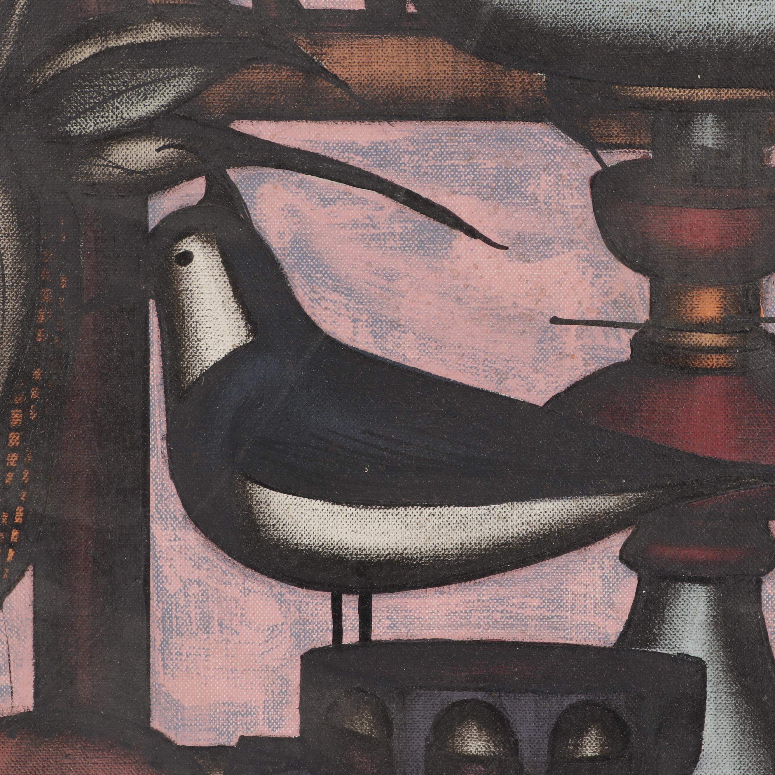 D.H. Savigne Surreal Still Life Oil Painting