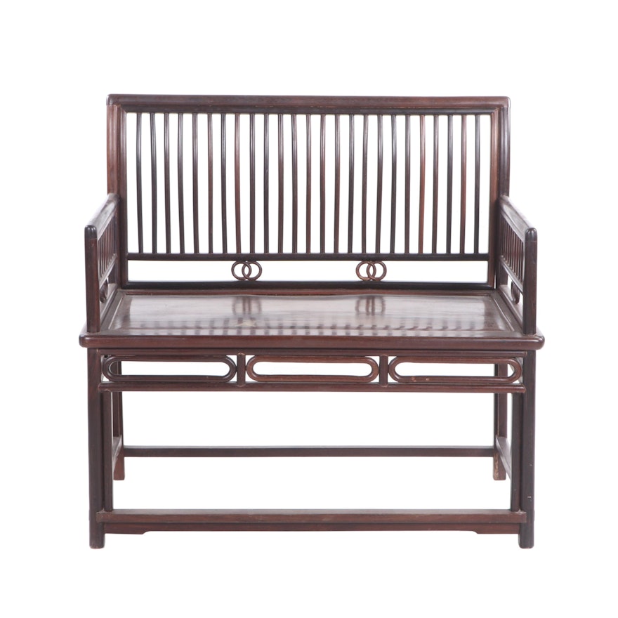 Chinese Style Wood Hall Bench, Contemporary
