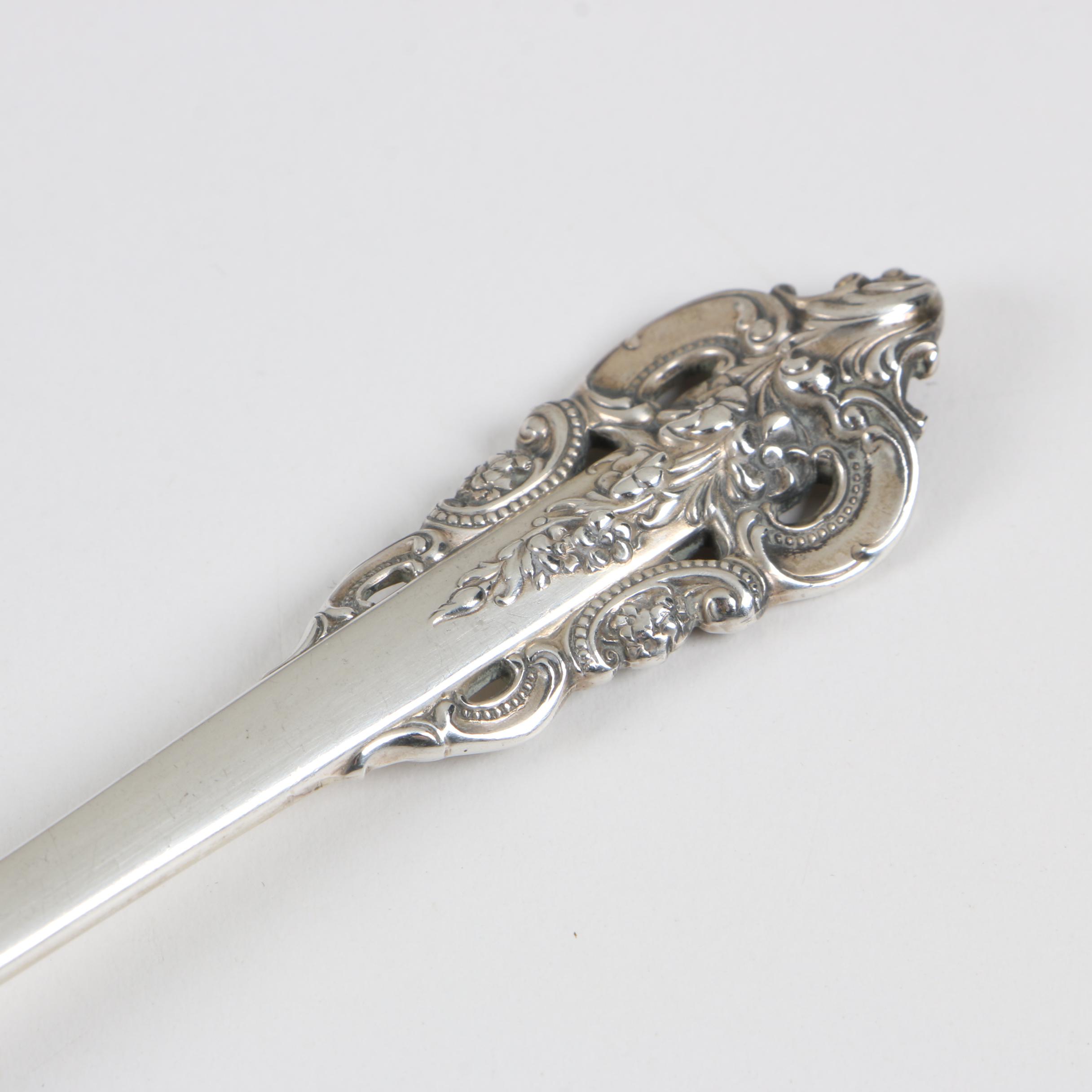 Wallace "Grande Baroque" Sterling Silver Iced Tea Spoons, Mid-Century