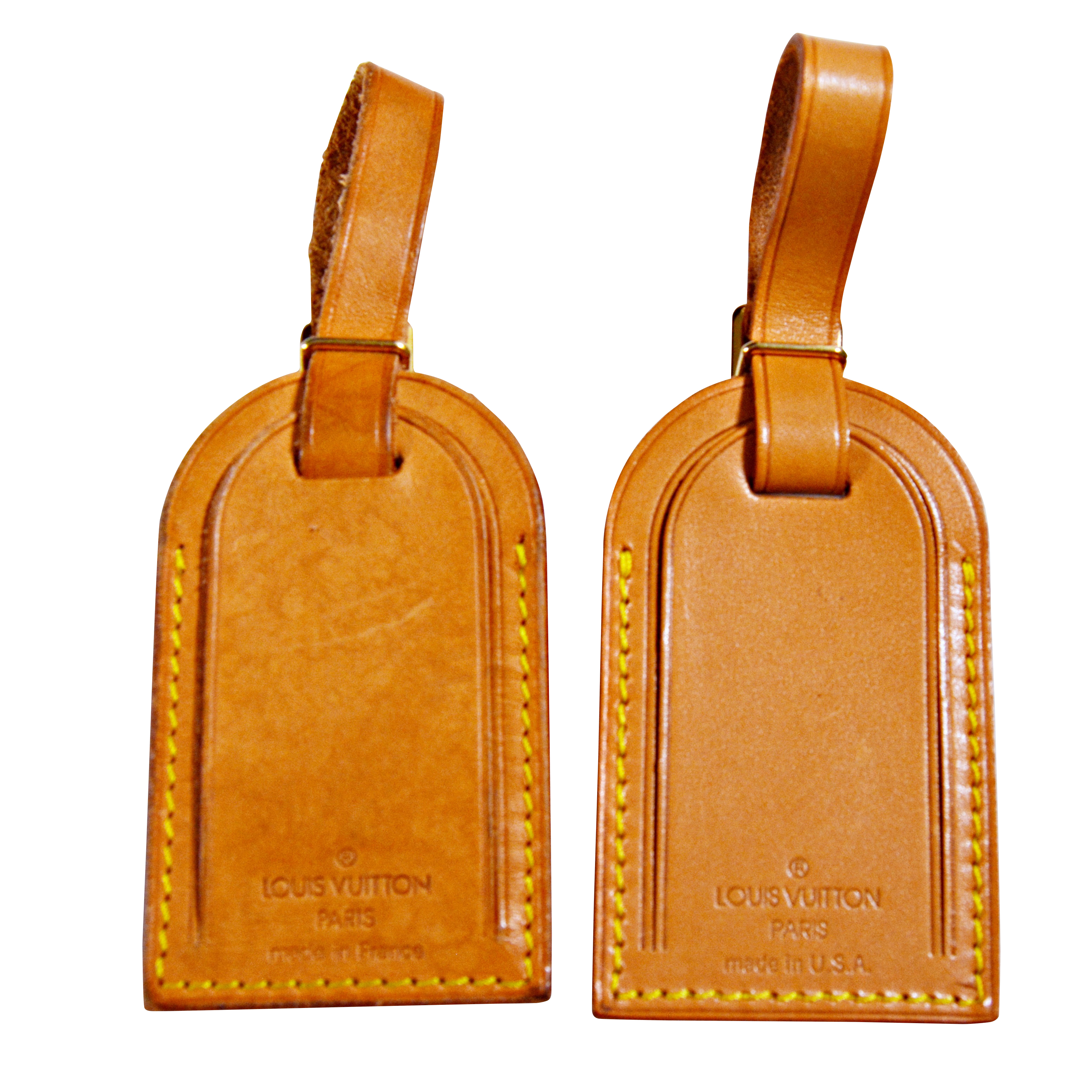 Louis Vuitton Paris Vachetta Leather Luggage Tags