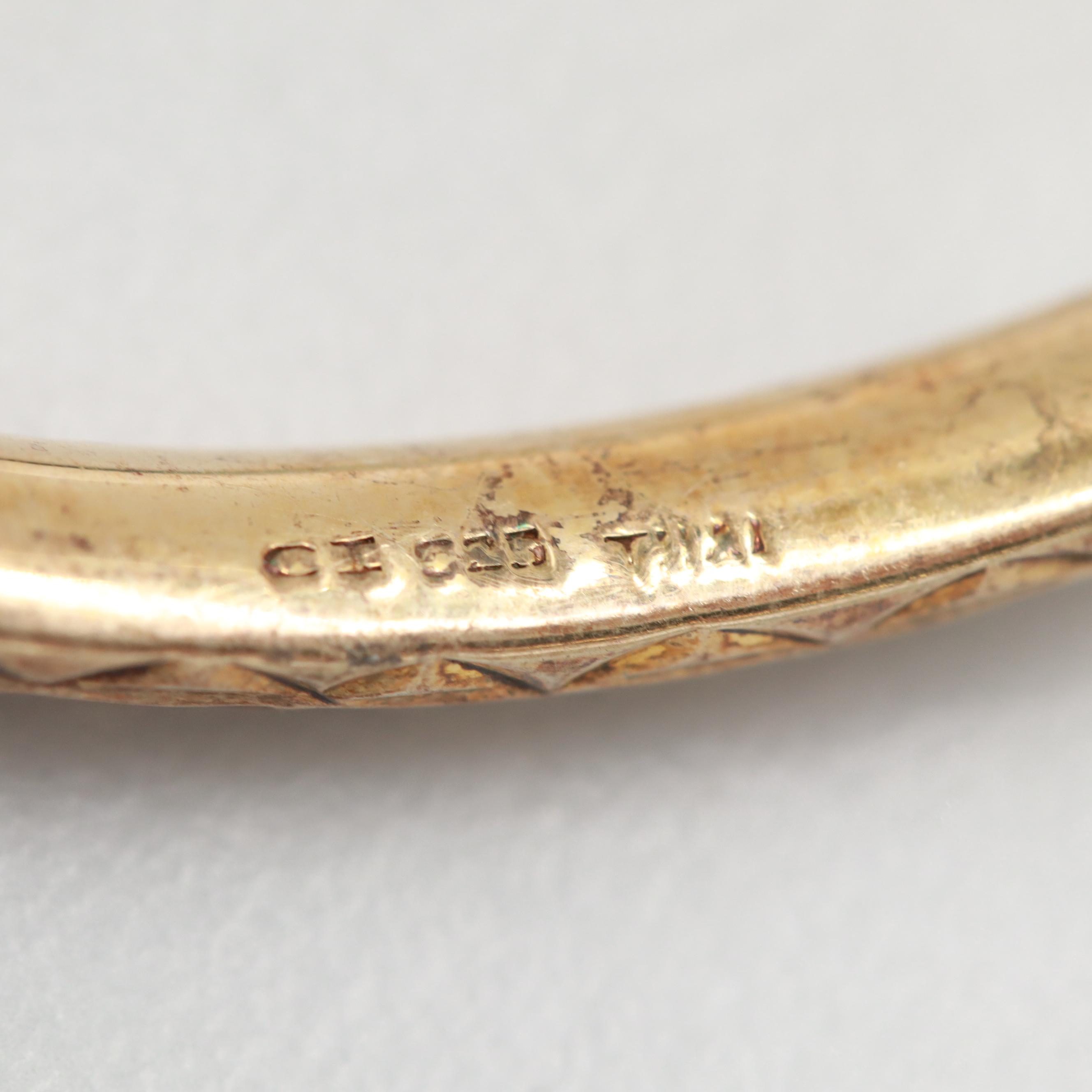 Tri-Color Sterling Silver Bangle Bracelets