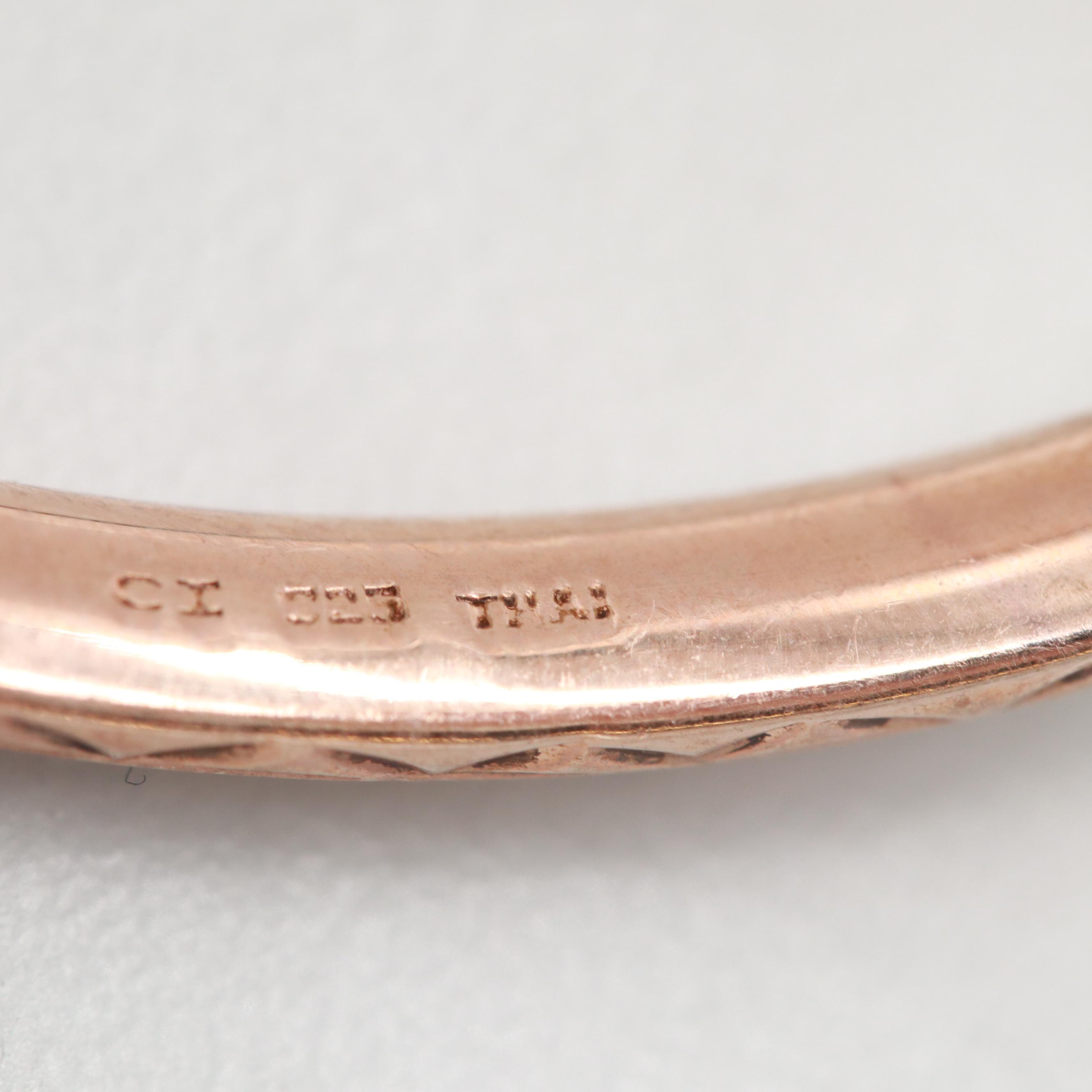 Tri-Color Sterling Silver Bangle Bracelets