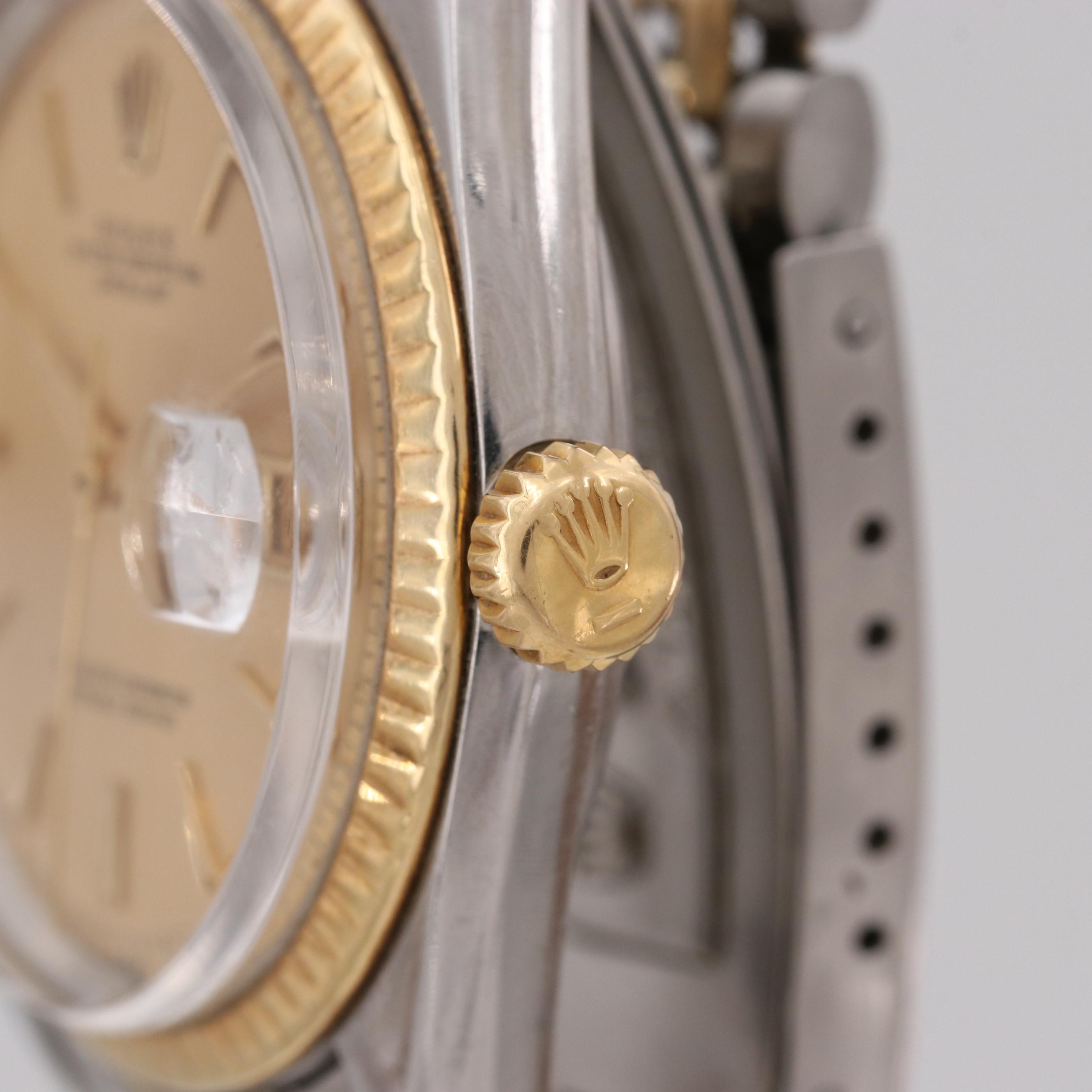 Rolex Datejust Stainless Steel and 14K Yellow Gold Watch, 1961