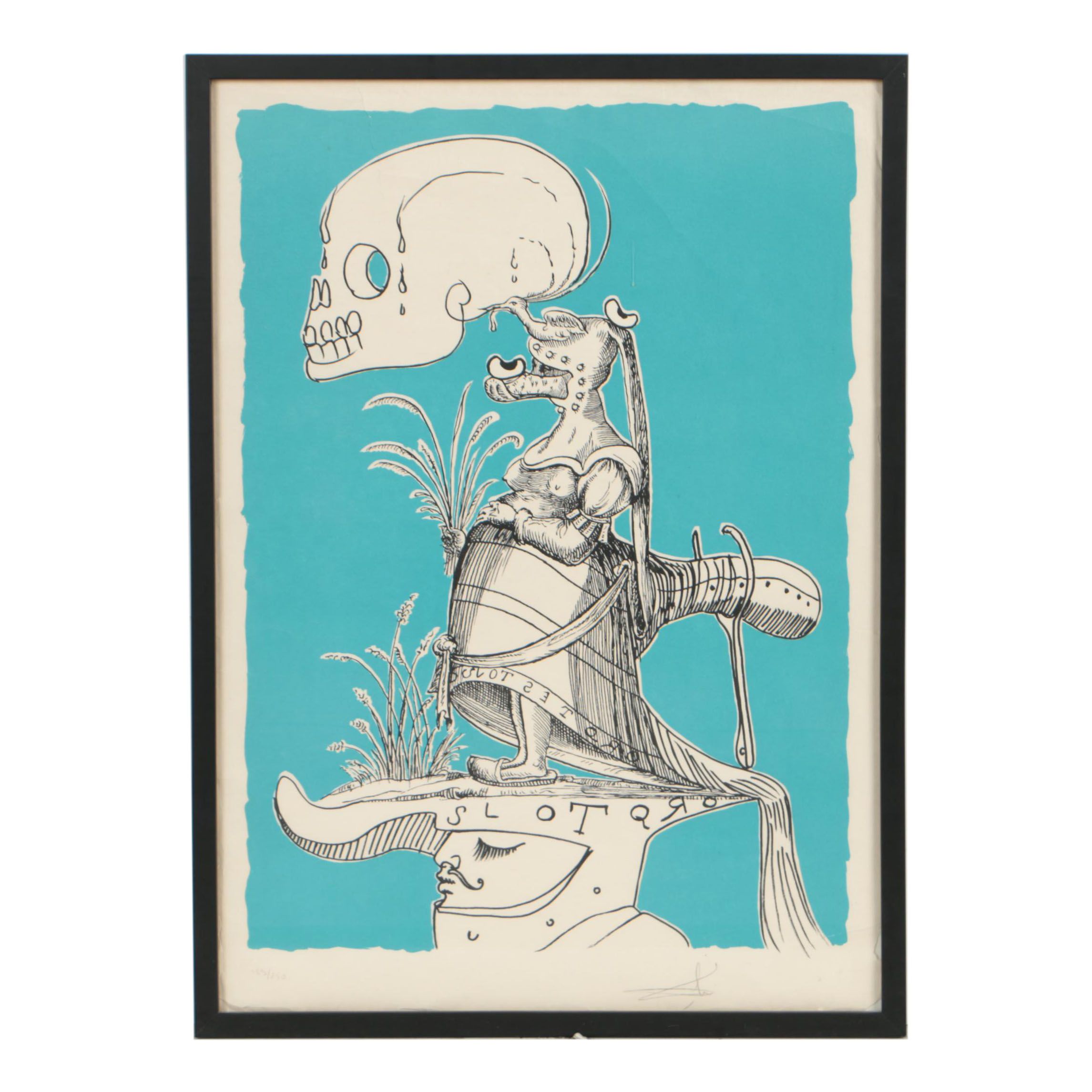 Salvador Dalí 1973 Lithograph from "Les Songes Drolatiques de Pantagruel"