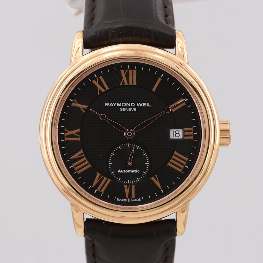 Raymond Weil Maestro Gold Tone Automatic Wristwatch