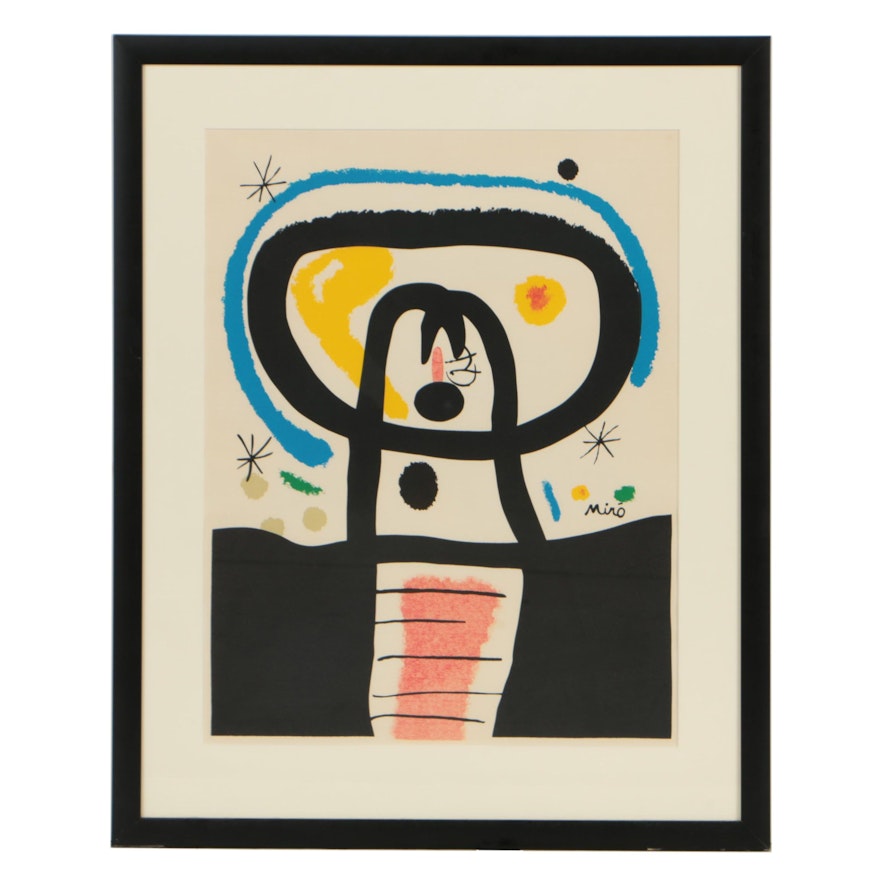 Lithograph after Joan Miró "Équinoxe"