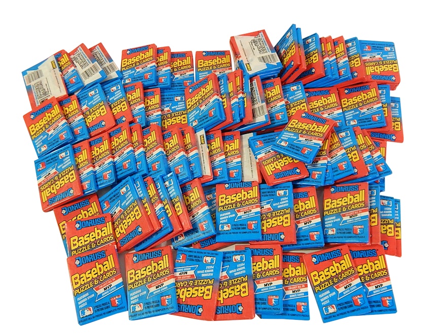 1989 Donruss Unopened Wax Packs of Baseball Cards - Over 100 Count