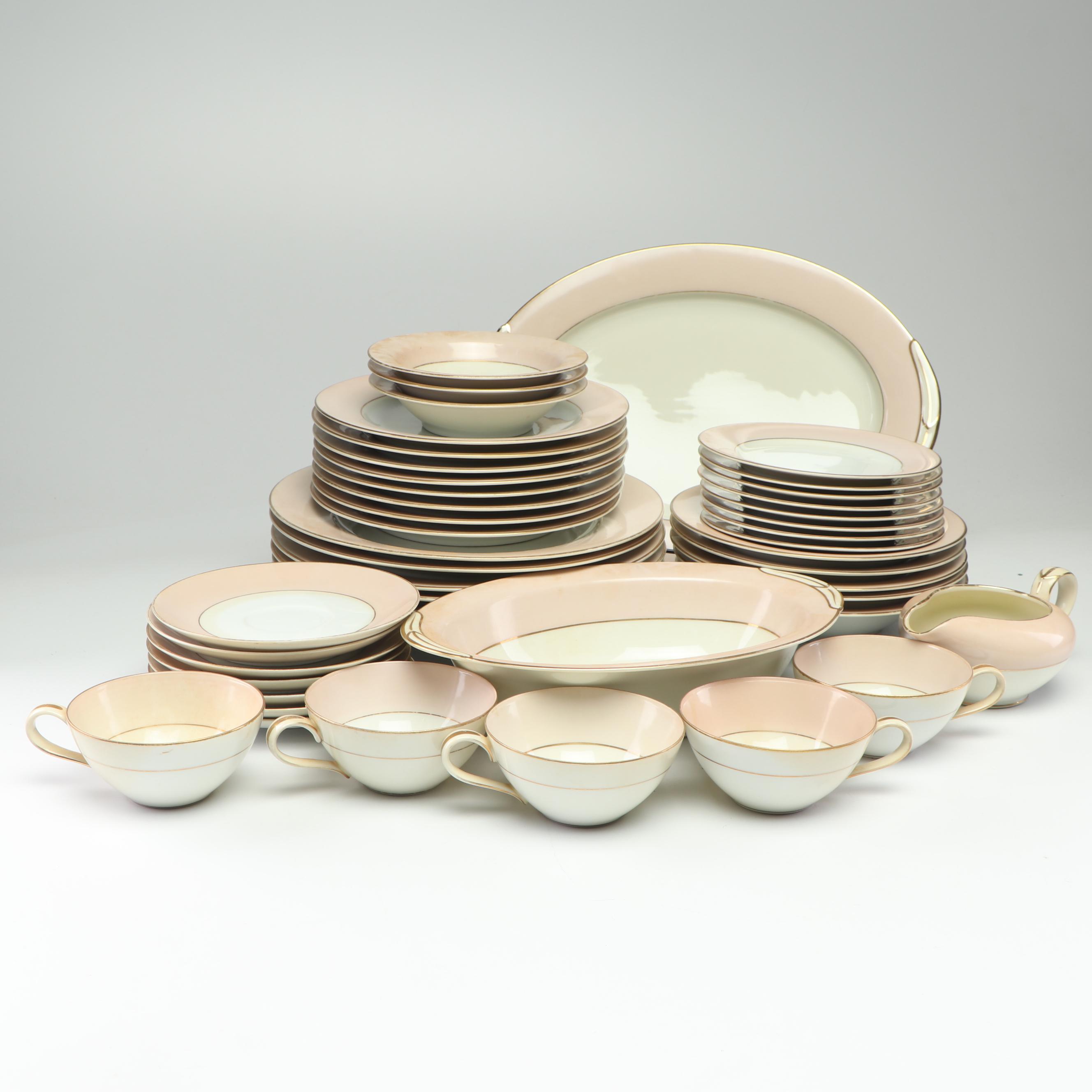 Noritake "Royal Pink" Porcelain Dinnerware, 1950s