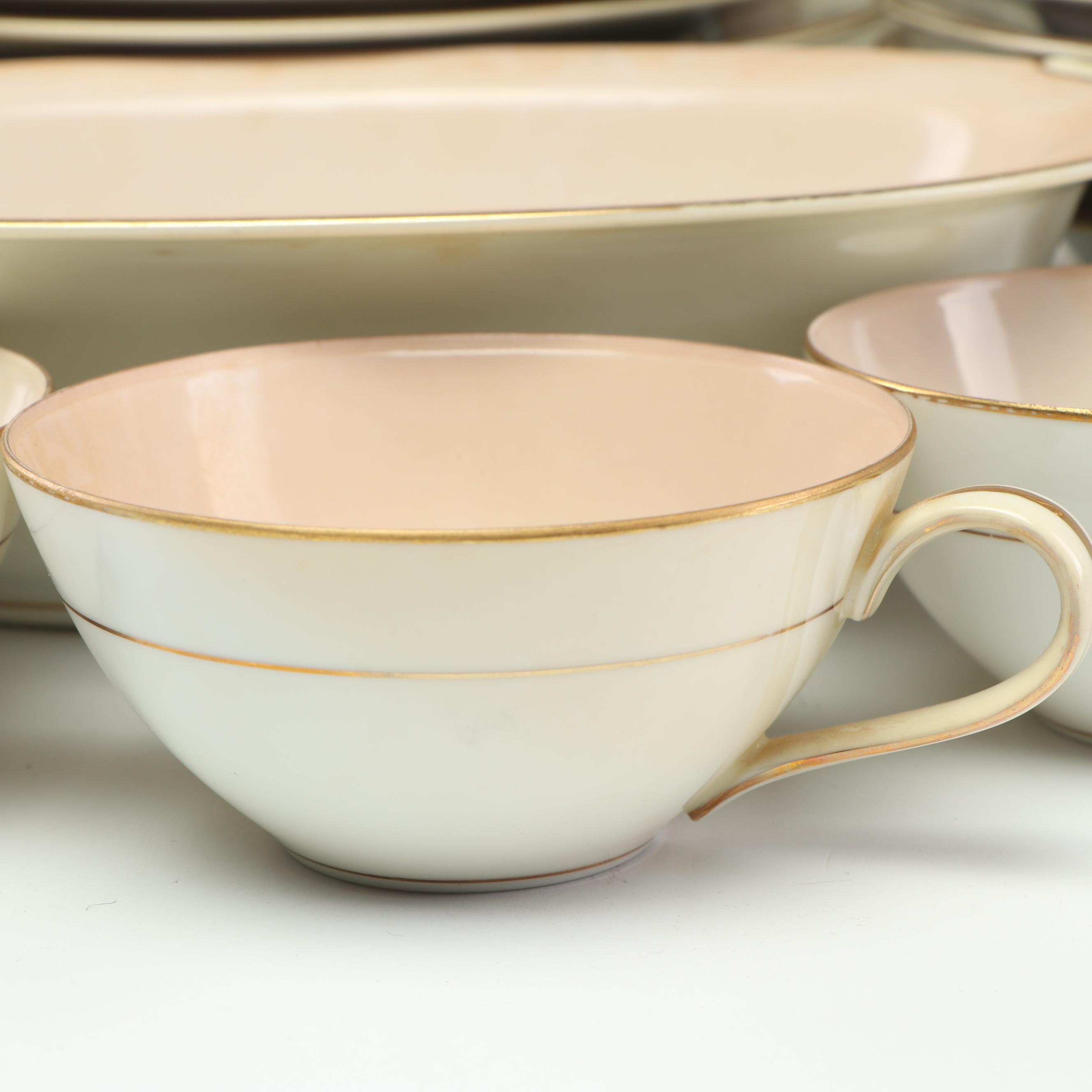 Noritake "Royal Pink" Porcelain Dinnerware, 1950s