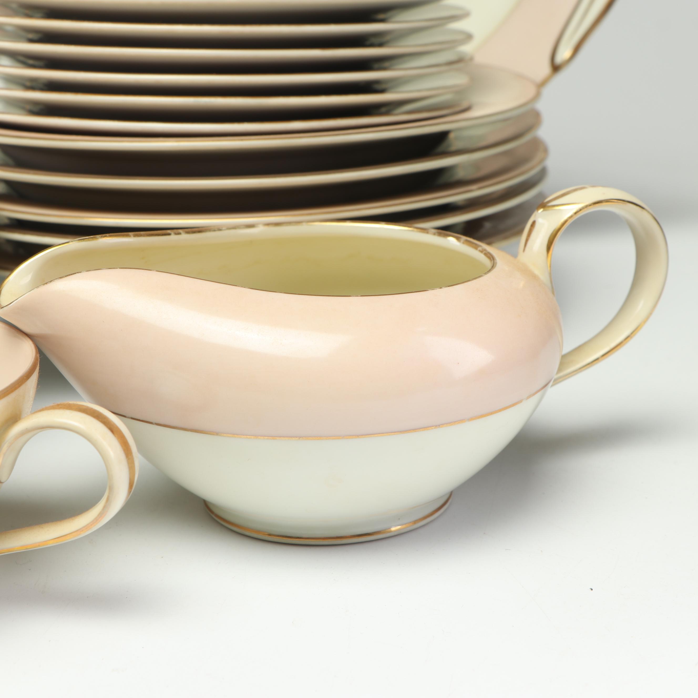 Noritake "Royal Pink" Porcelain Dinnerware, 1950s