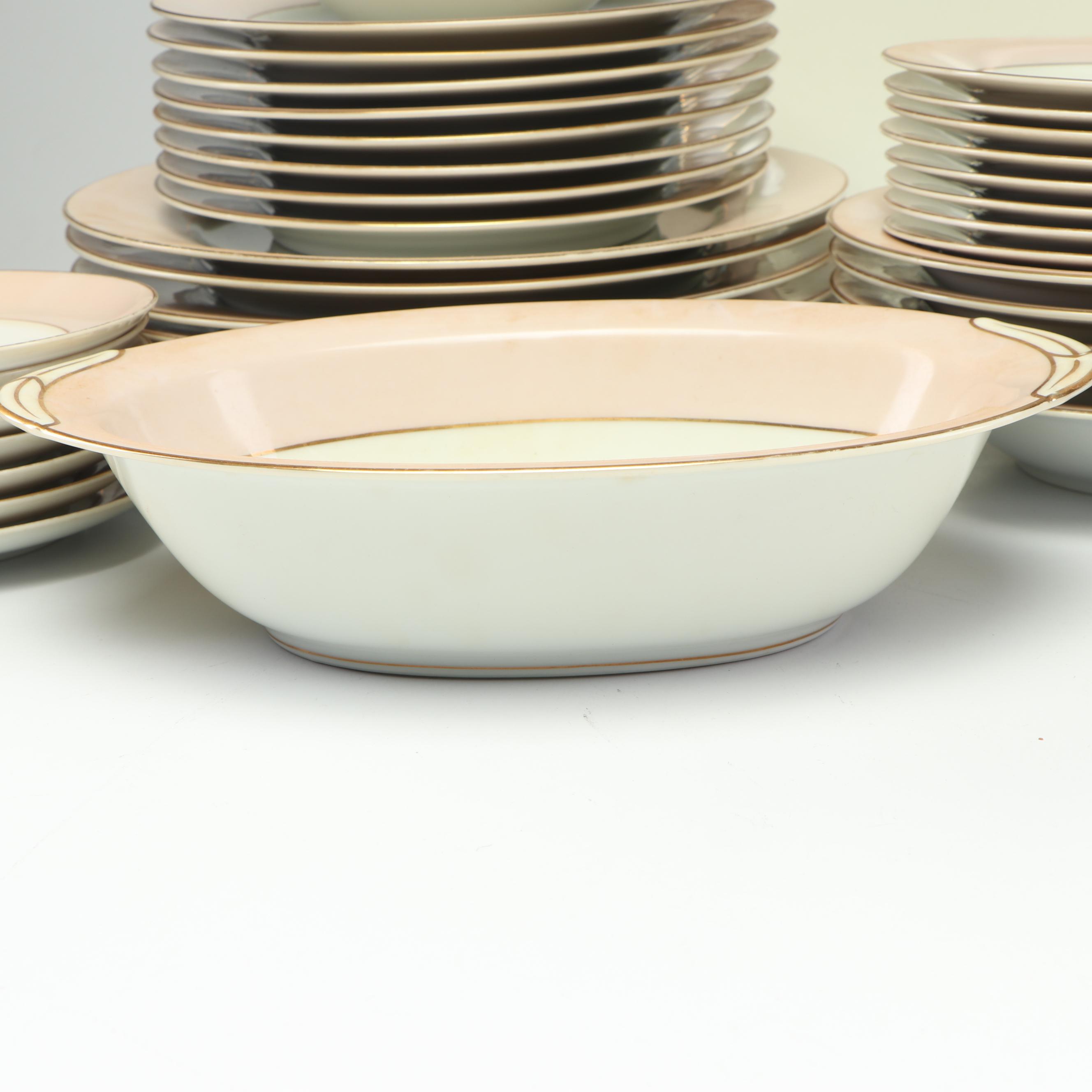 Noritake "Royal Pink" Porcelain Dinnerware, 1950s