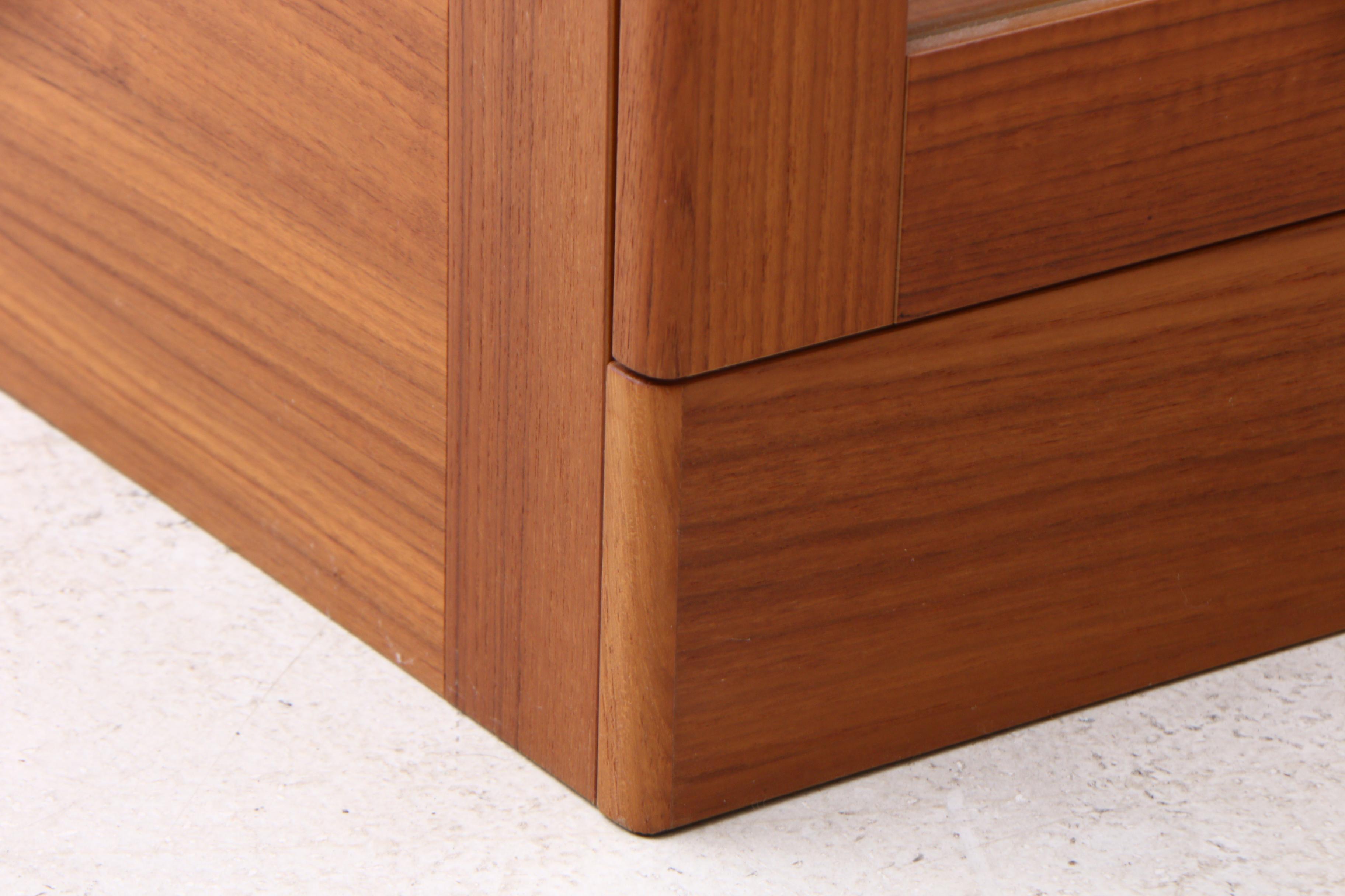 Mid Century Modern Style Teak China Cabinet, Contemporary