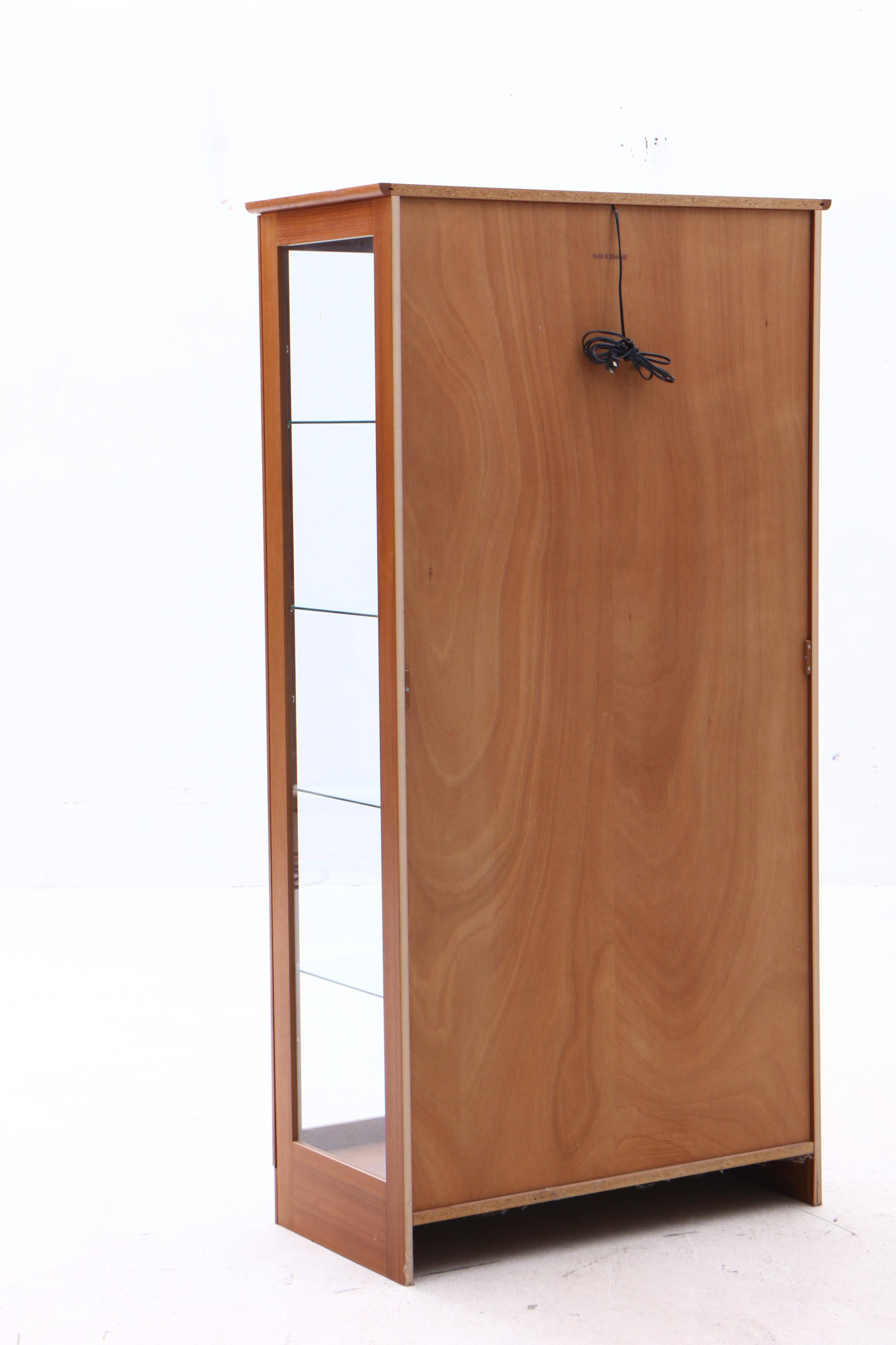 Mid Century Modern Style Teak China Cabinet, Contemporary