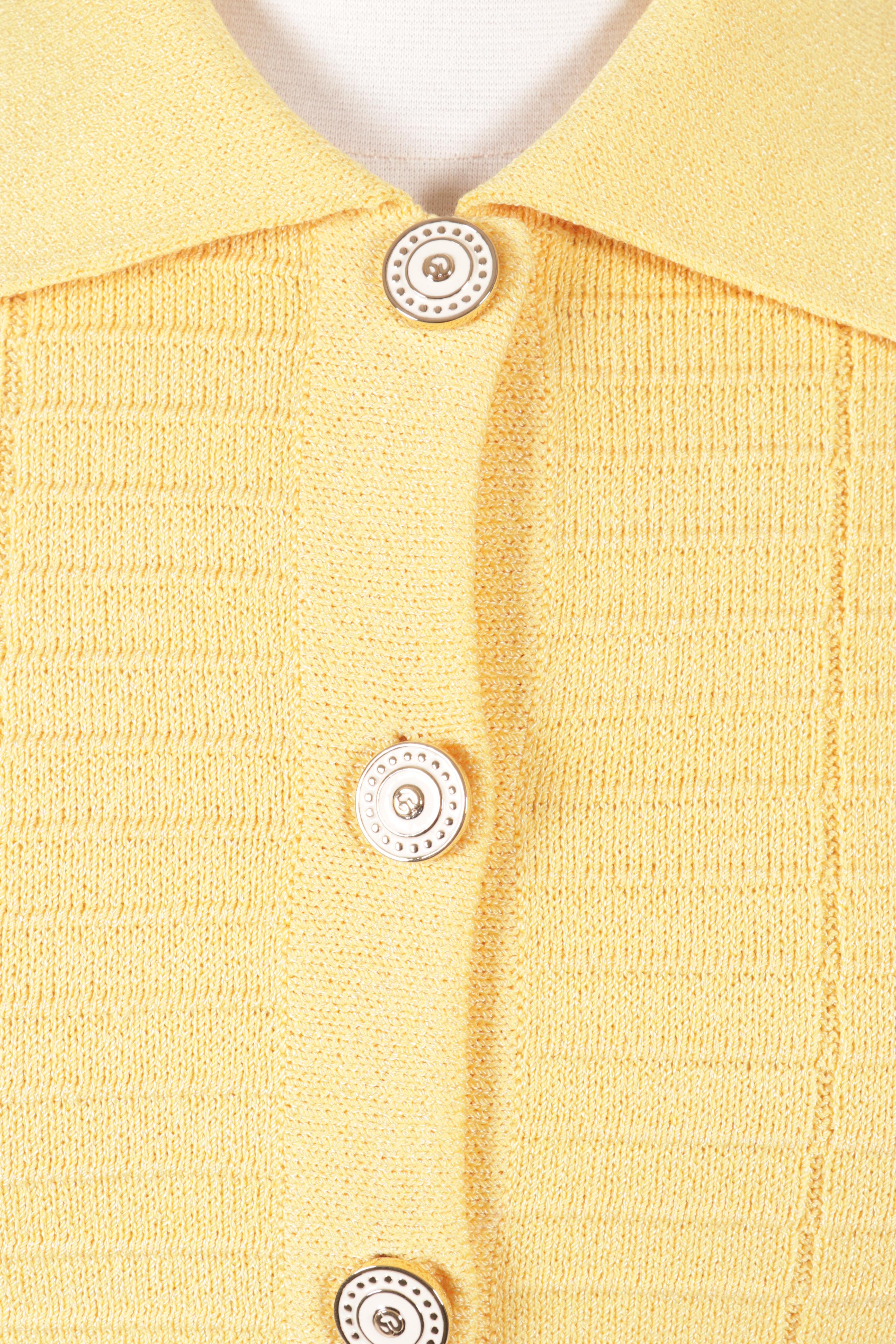 St. John Collection Knit Skirt Suit in Yellow
