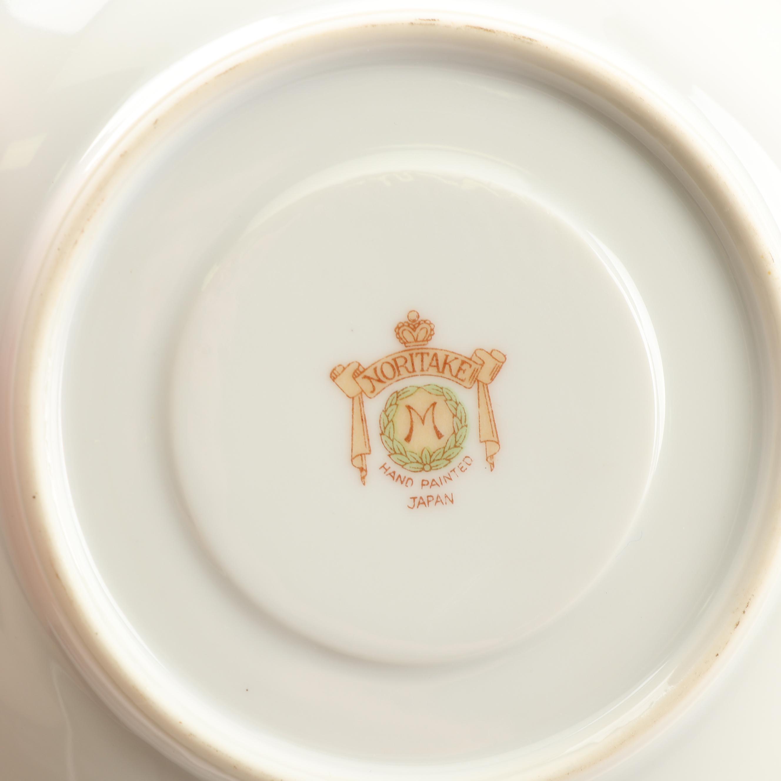 Victorian Cups and Saucers Grouping Featuring Noritake, Early 20th Century